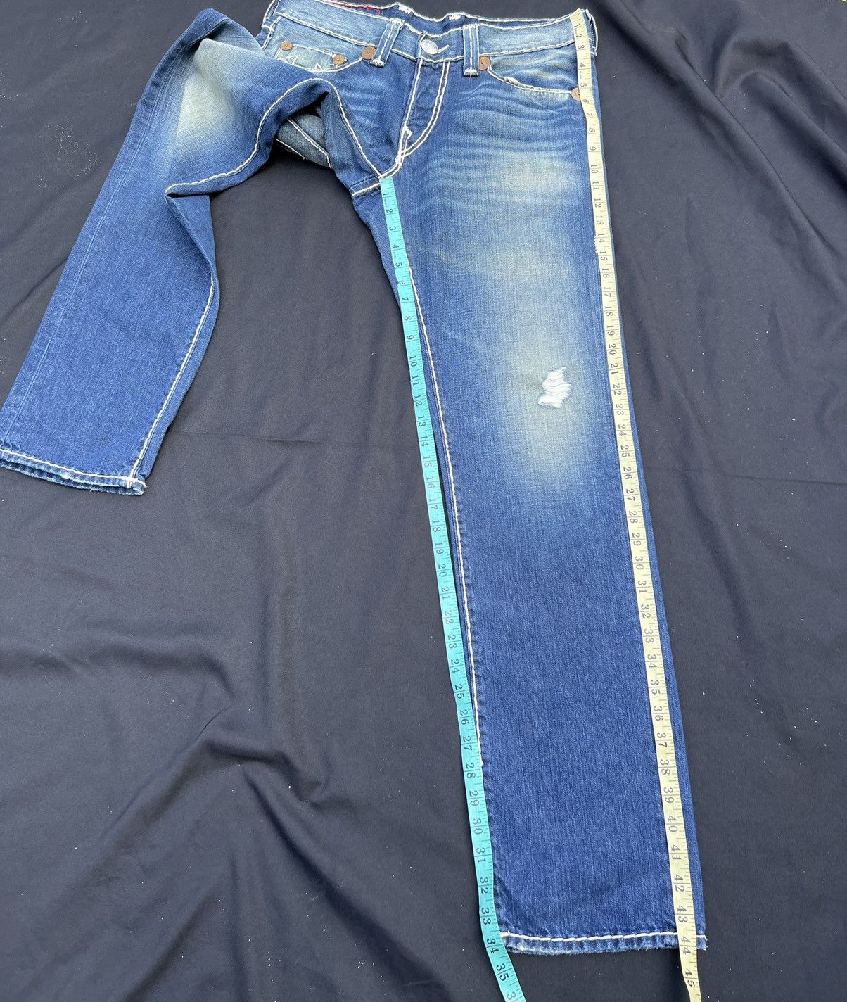 True Religion Vintage 2000s True Religion Geno Super T Denim Regular Jeans Size US 33 - 5 Thumbnail
