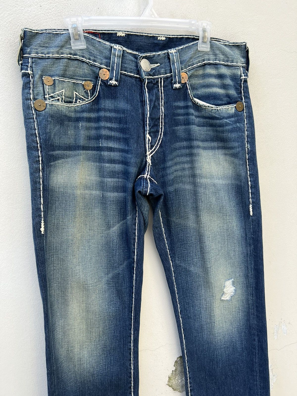 True Religion Vintage 2000s True Religion Geno Super T Denim Regular Jeans Size US 33 - 7 Thumbnail