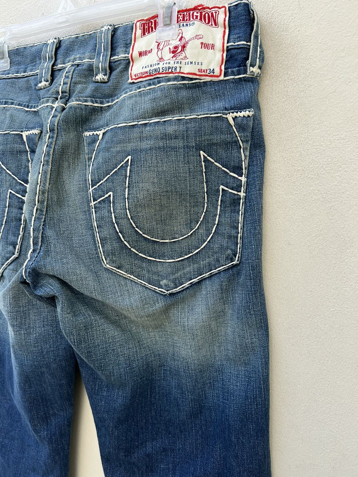 True Religion Vintage 2000s True Religion Geno Super T Denim Regular Jeans Size US 33 - 19 Thumbnail