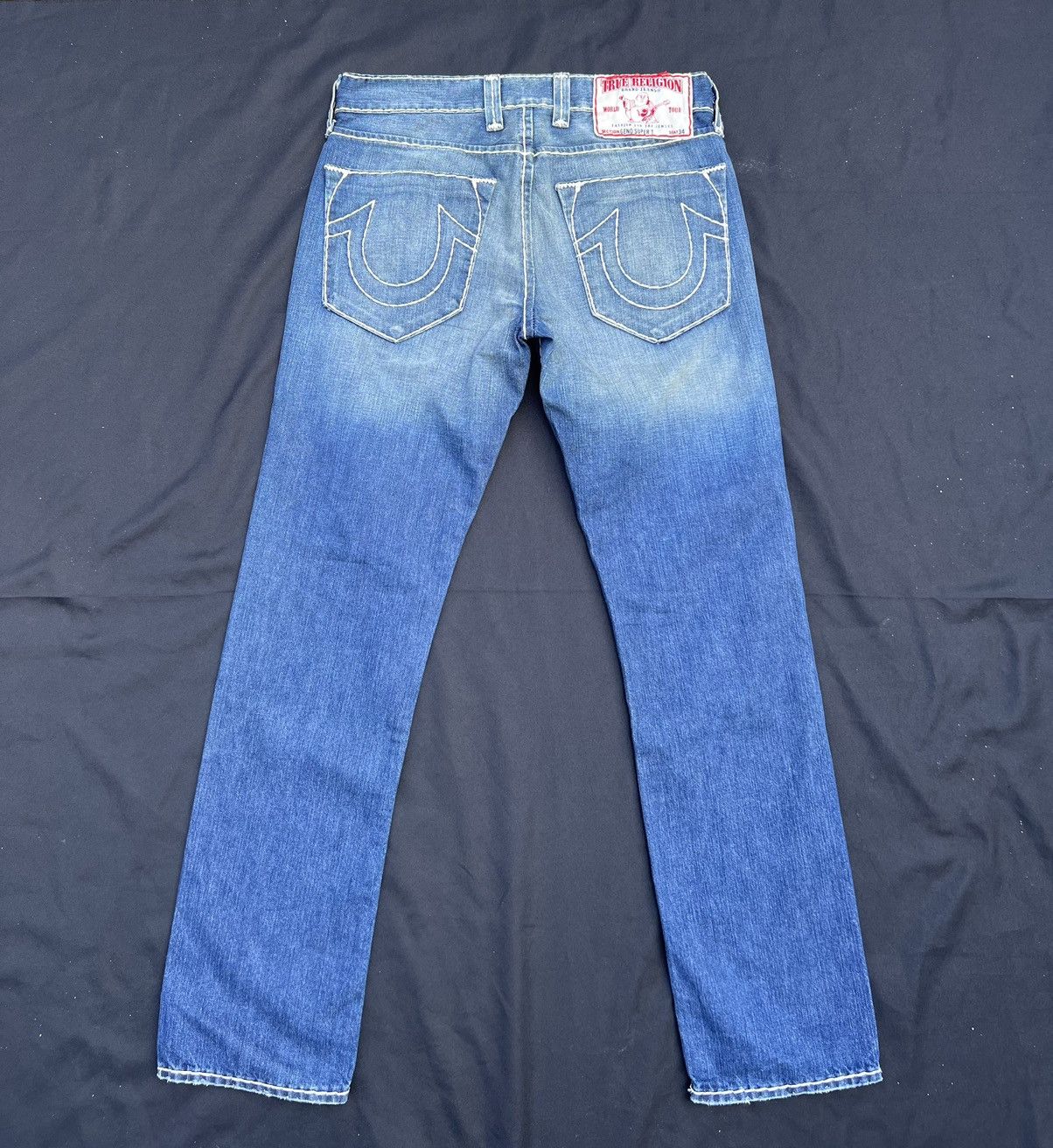 True Religion Vintage 2000s True Religion Geno Super T Denim Regular Jeans Size US 33 - 2 Thumbnail