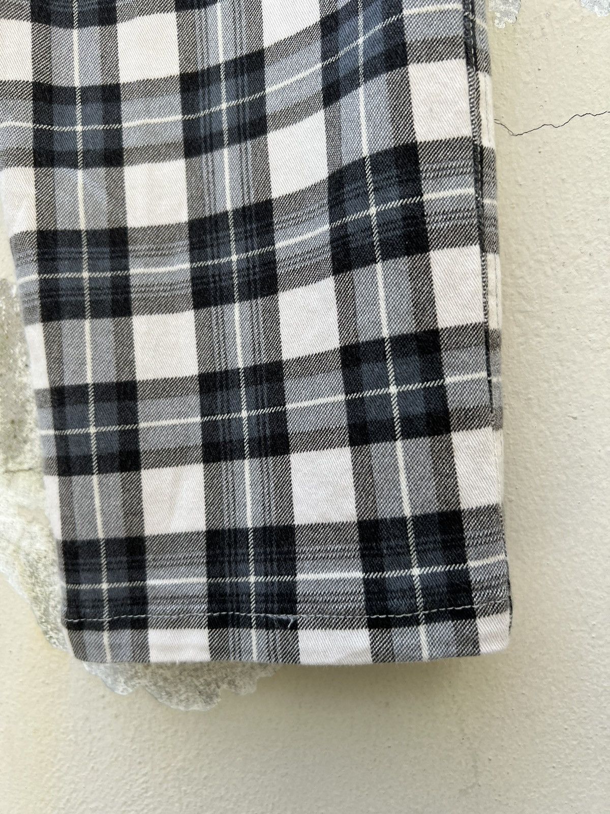 Japanese Brand Vintage Milk Boy Japan Tartan Checks Stretch Trouser Pant Size US 29 - 14 Thumbnail