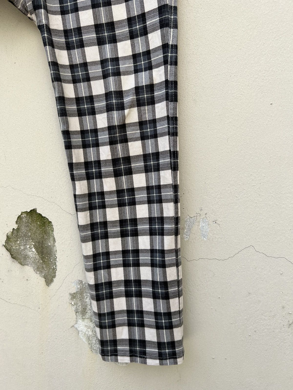 Japanese Brand Vintage Milk Boy Japan Tartan Checks Stretch Trouser Pant Size US 29 - 13 Thumbnail