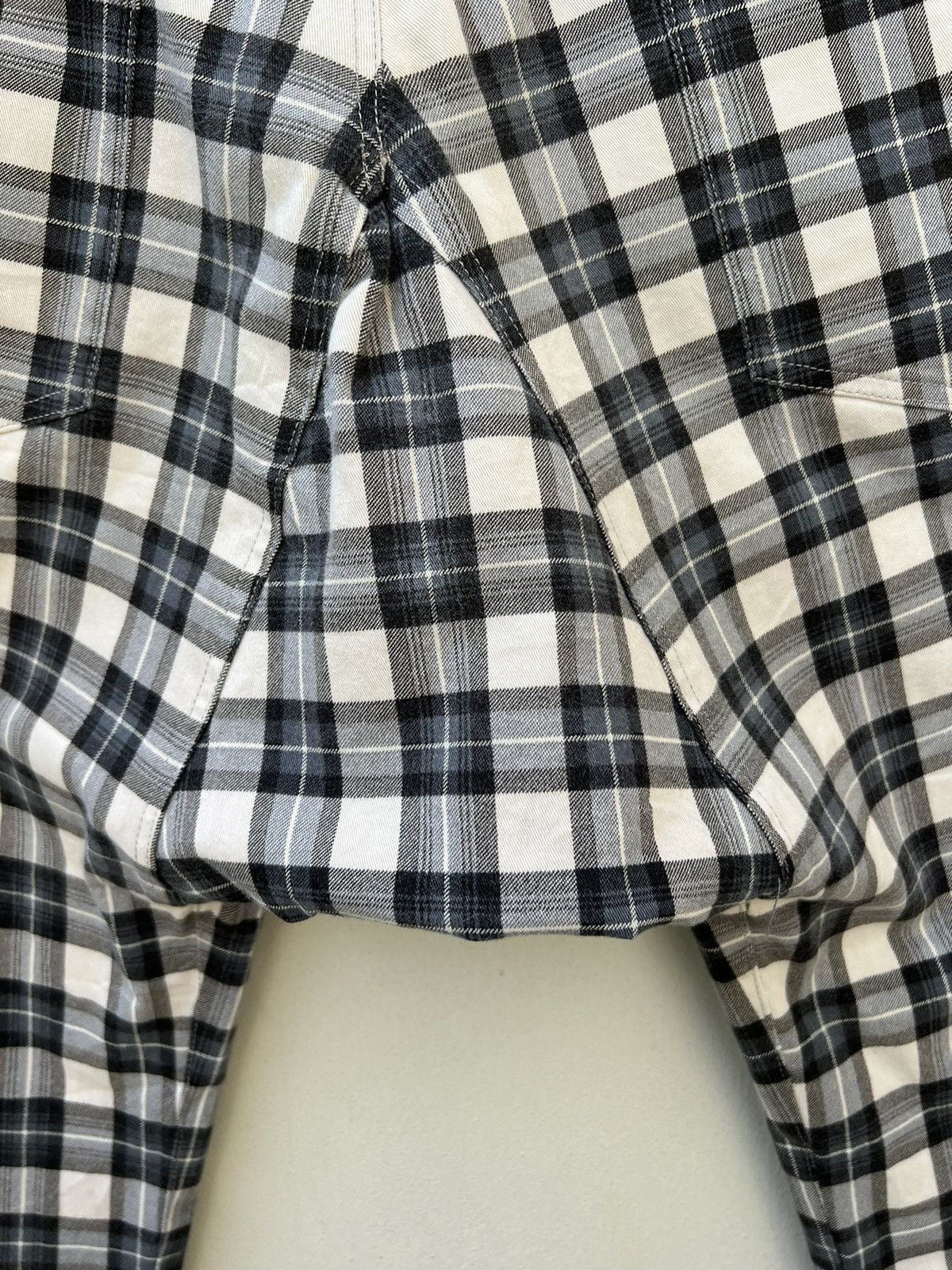 Japanese Brand Vintage Milk Boy Japan Tartan Checks Stretch Trouser Pant Size US 29 - 22 Thumbnail