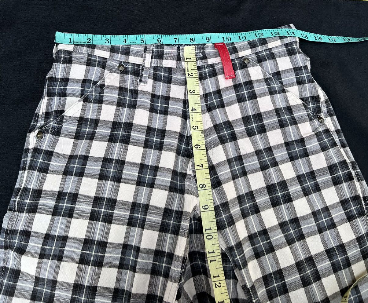 Japanese Brand Vintage Milk Boy Japan Tartan Checks Stretch Trouser Pant Size US 29 - 2 Thumbnail