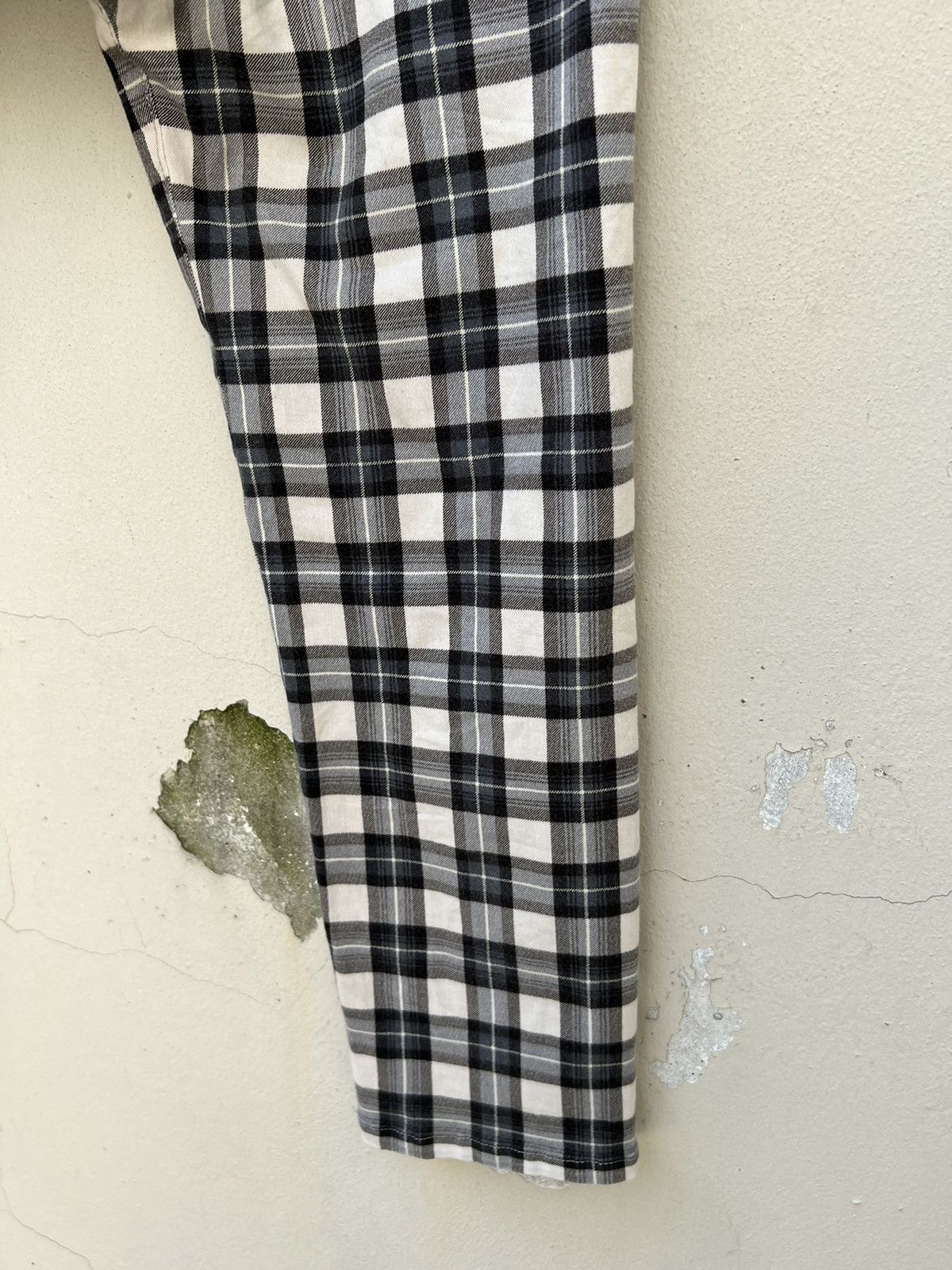 Japanese Brand Vintage Milk Boy Japan Tartan Checks Stretch Trouser Pant Size US 29 - 21 Thumbnail