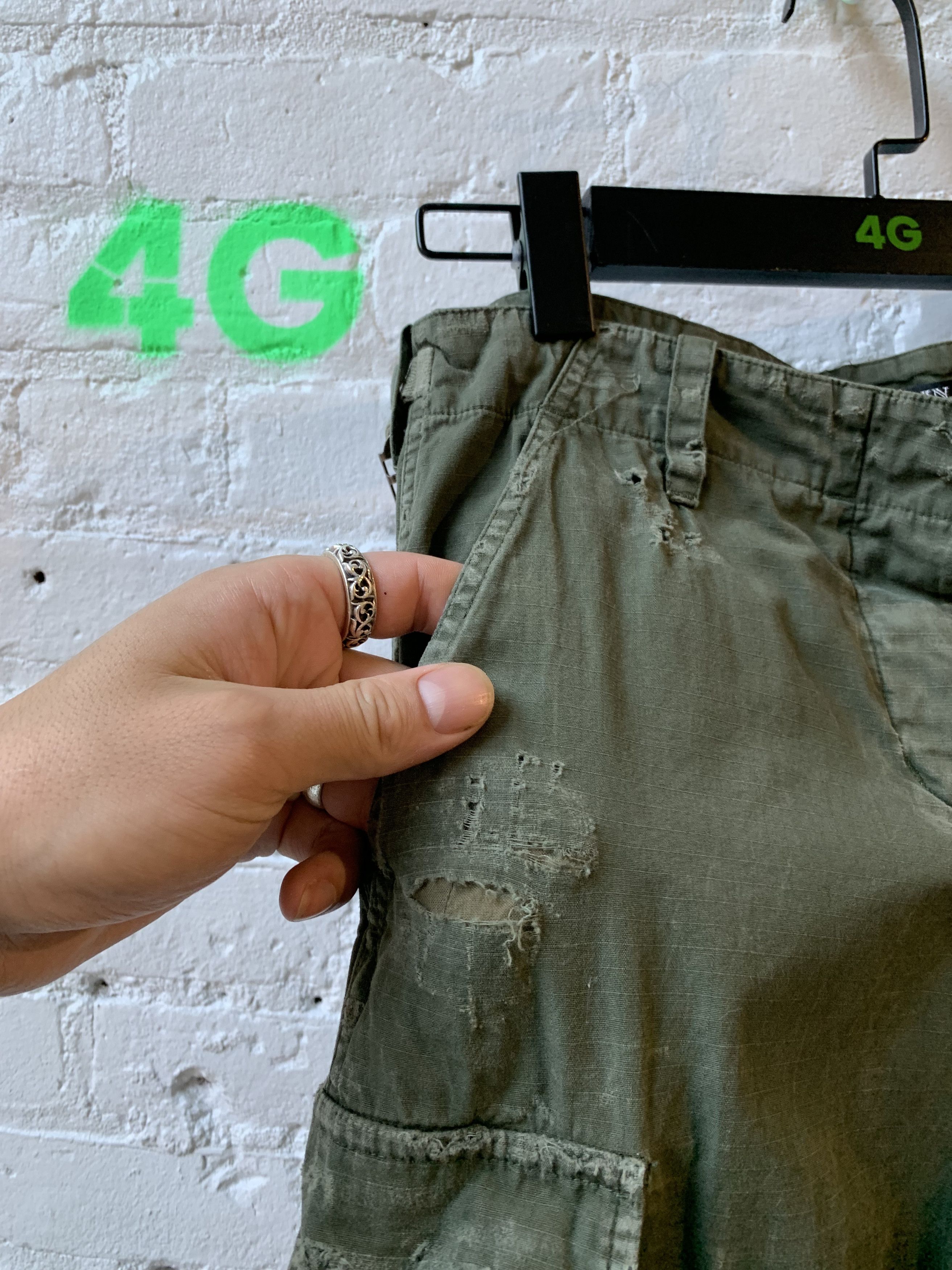 Balmain SS10 Runway Decarnin Army Cargo Pants Sz S Pants