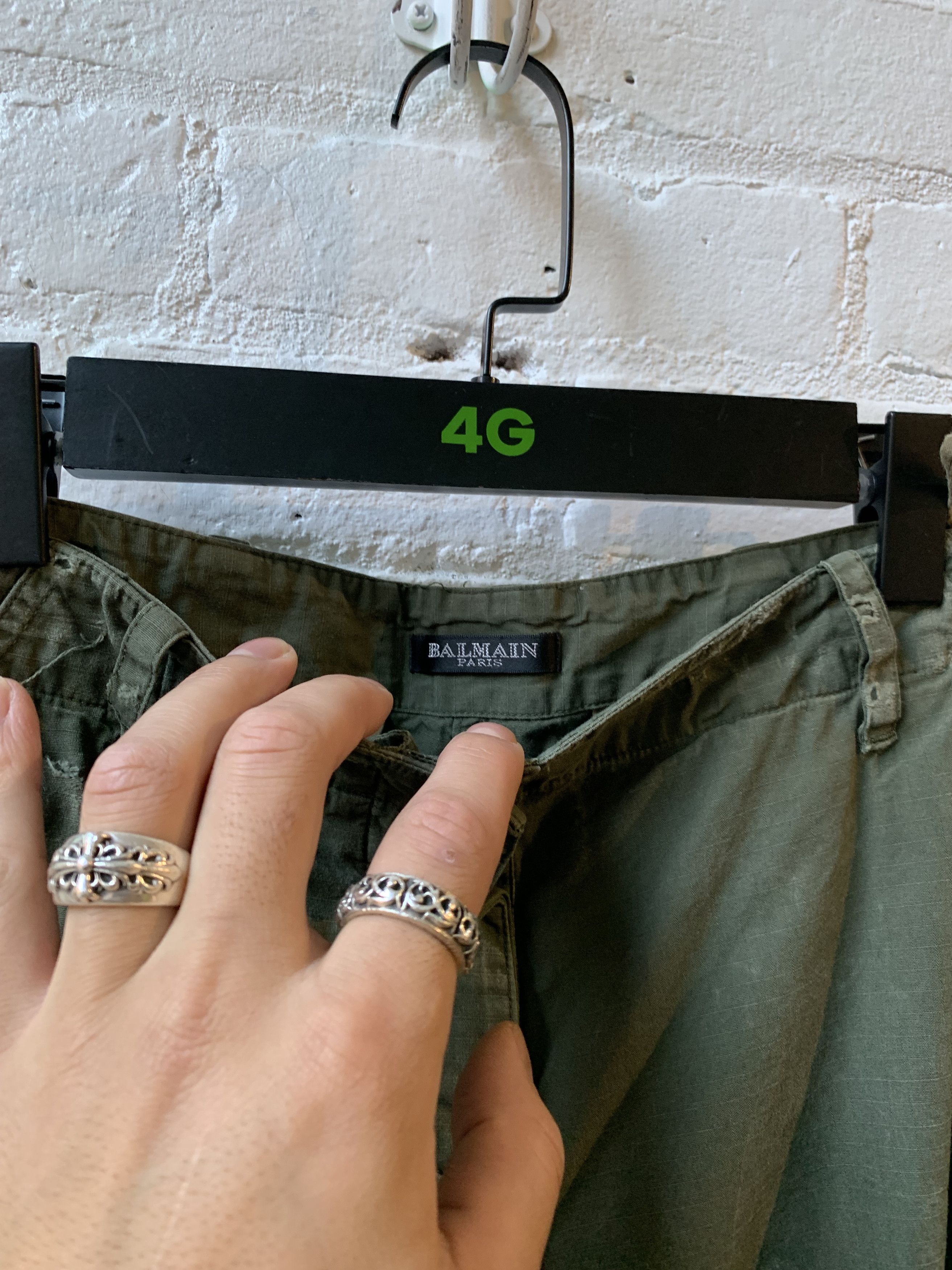 Balmain SS10 Runway Decarnin Army Cargo Pants Sz S Pants