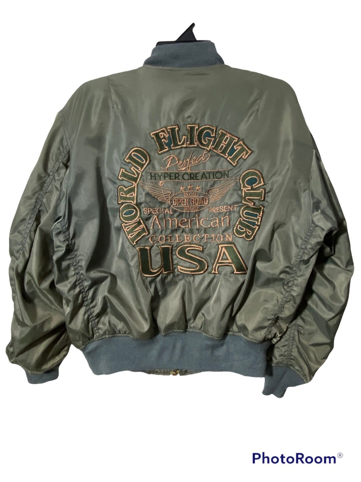 vintage world flight club usa bomber jacket