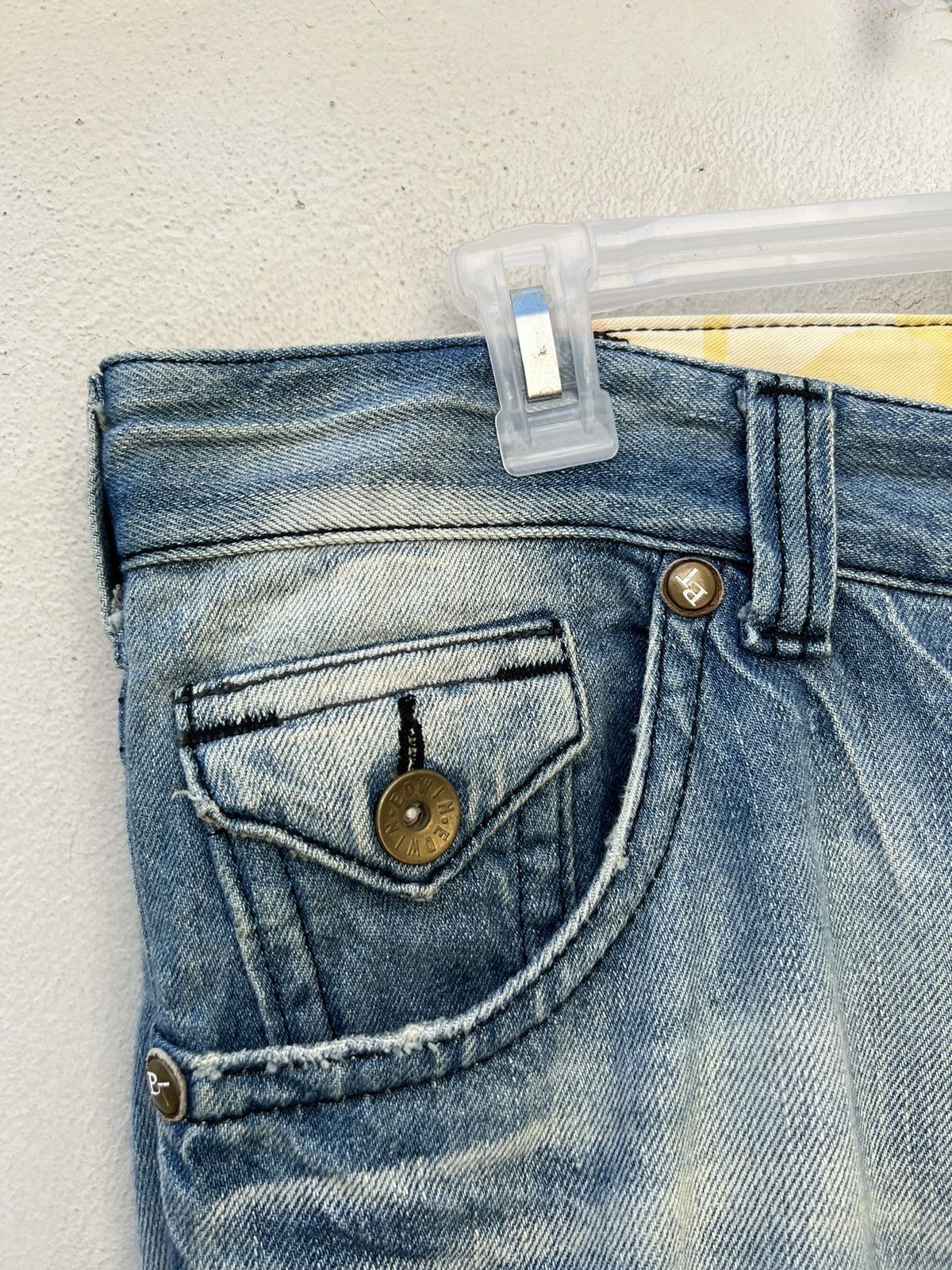 Edwin Vintage Edwin Blue Trip Fade Light Blue Denim Flare Jeans Size US 32 / EU 48 - 8 Thumbnail