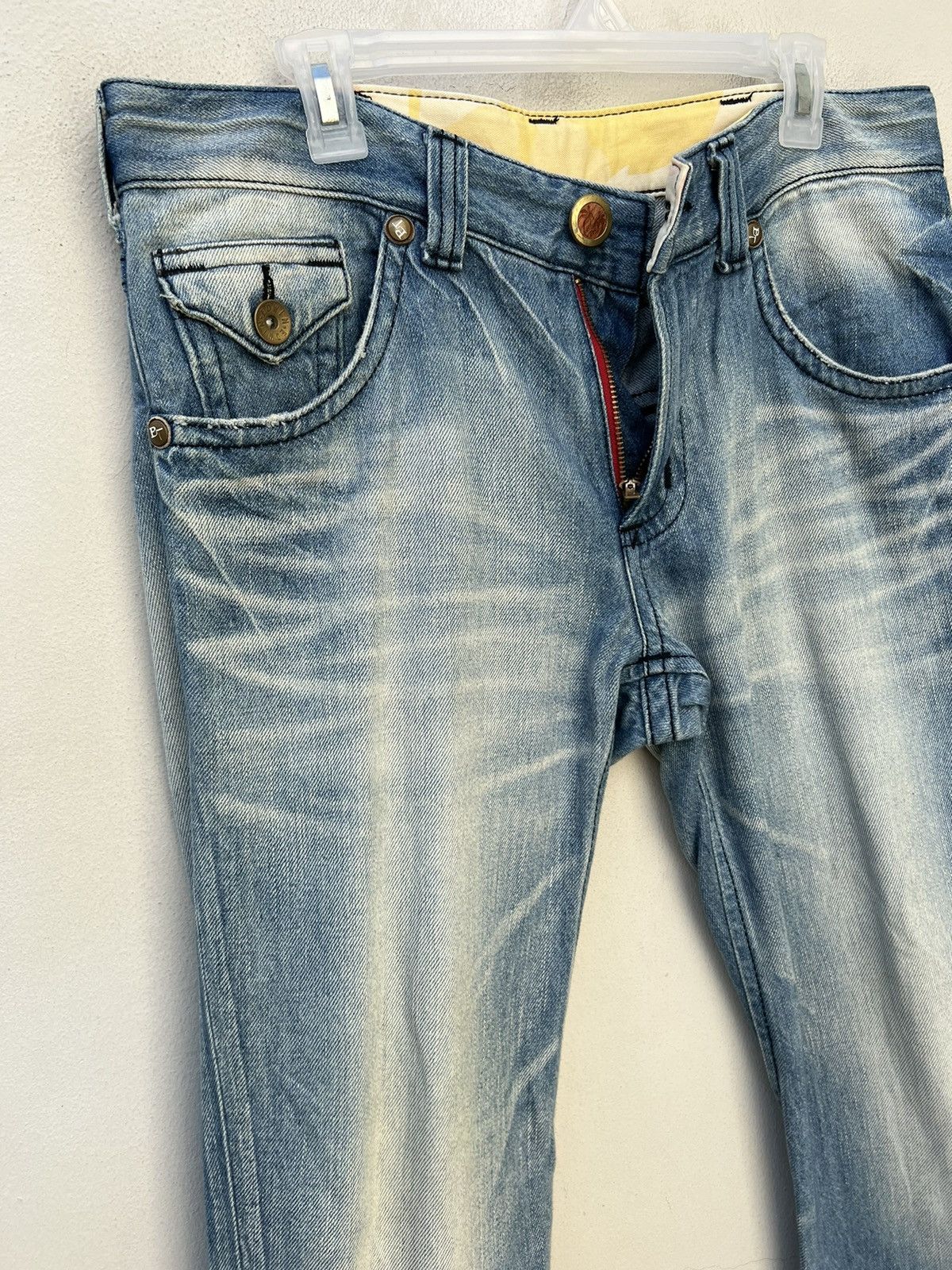 Edwin Vintage Edwin Blue Trip Fade Light Blue Denim Flare Jeans Size US 32 / EU 48 - 10 Thumbnail