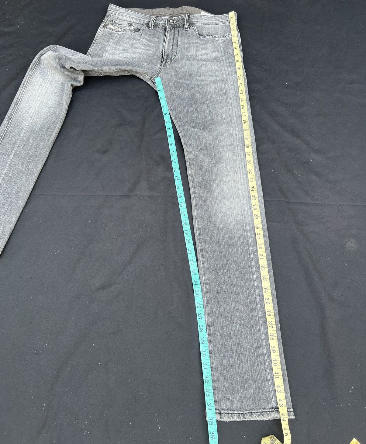 Diesel Vintage Diesel Italy Fade Black Denim THICAR Stretch Jeans Size US 30 / EU 46 - 4 Thumbnail
