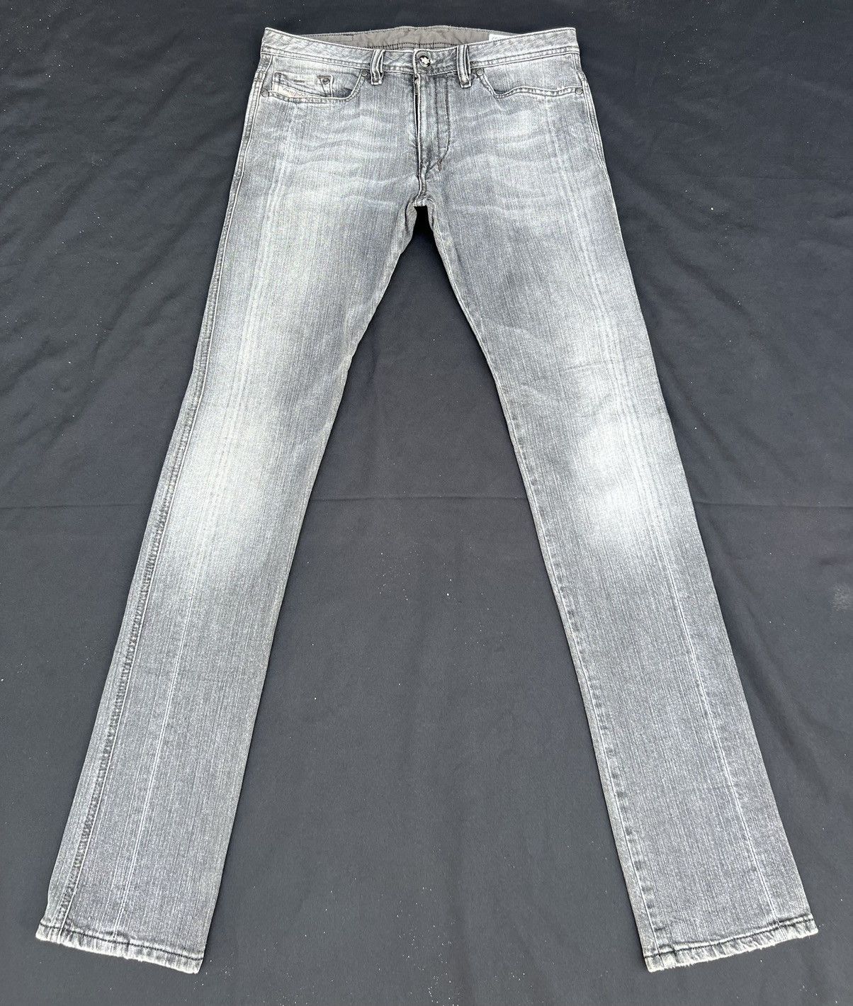 Vintage Diesel Italy Fade Black Denim THICAR Stretch Jeans