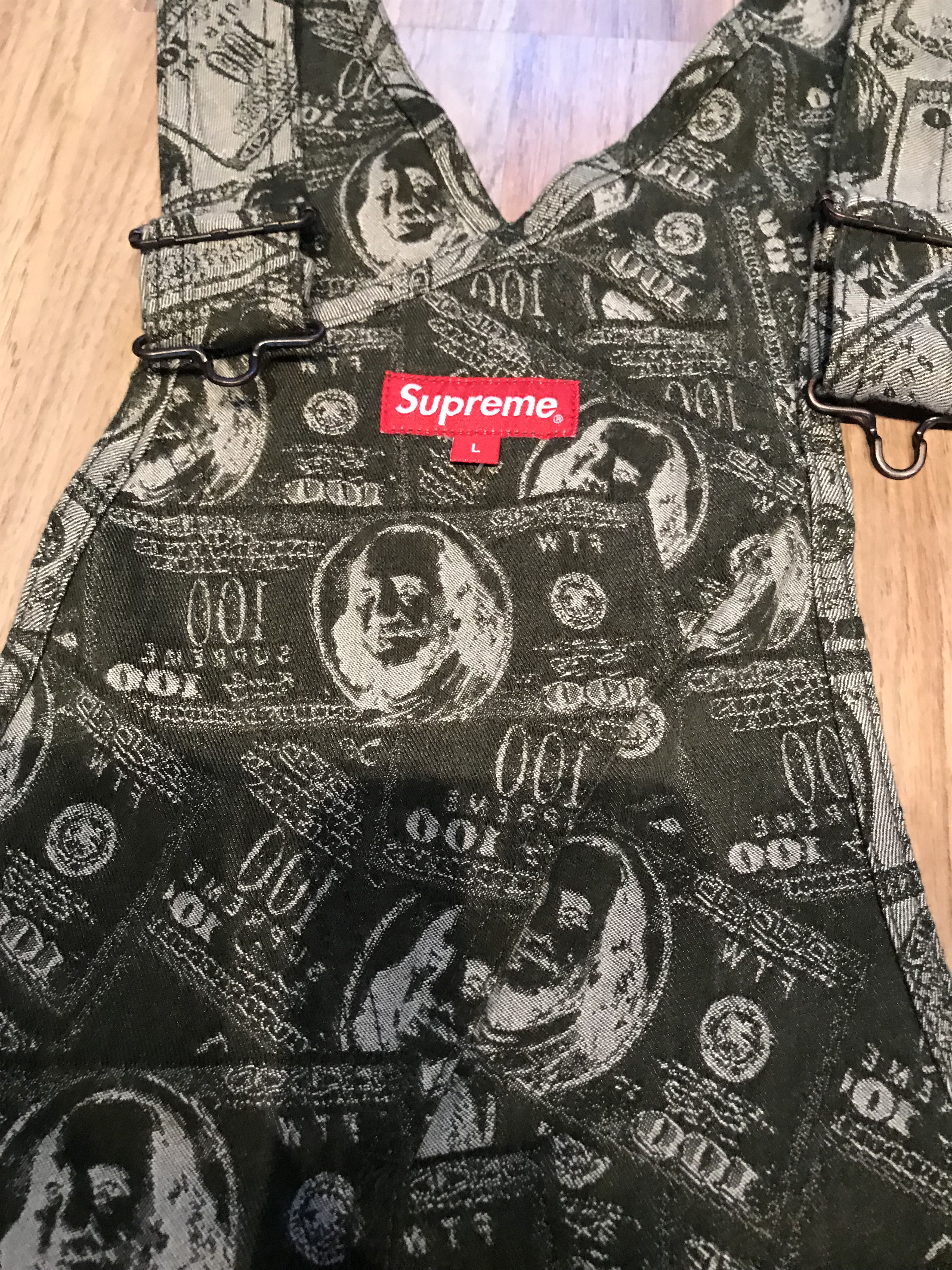 Supreme 100 dollar bill overall | Grailed