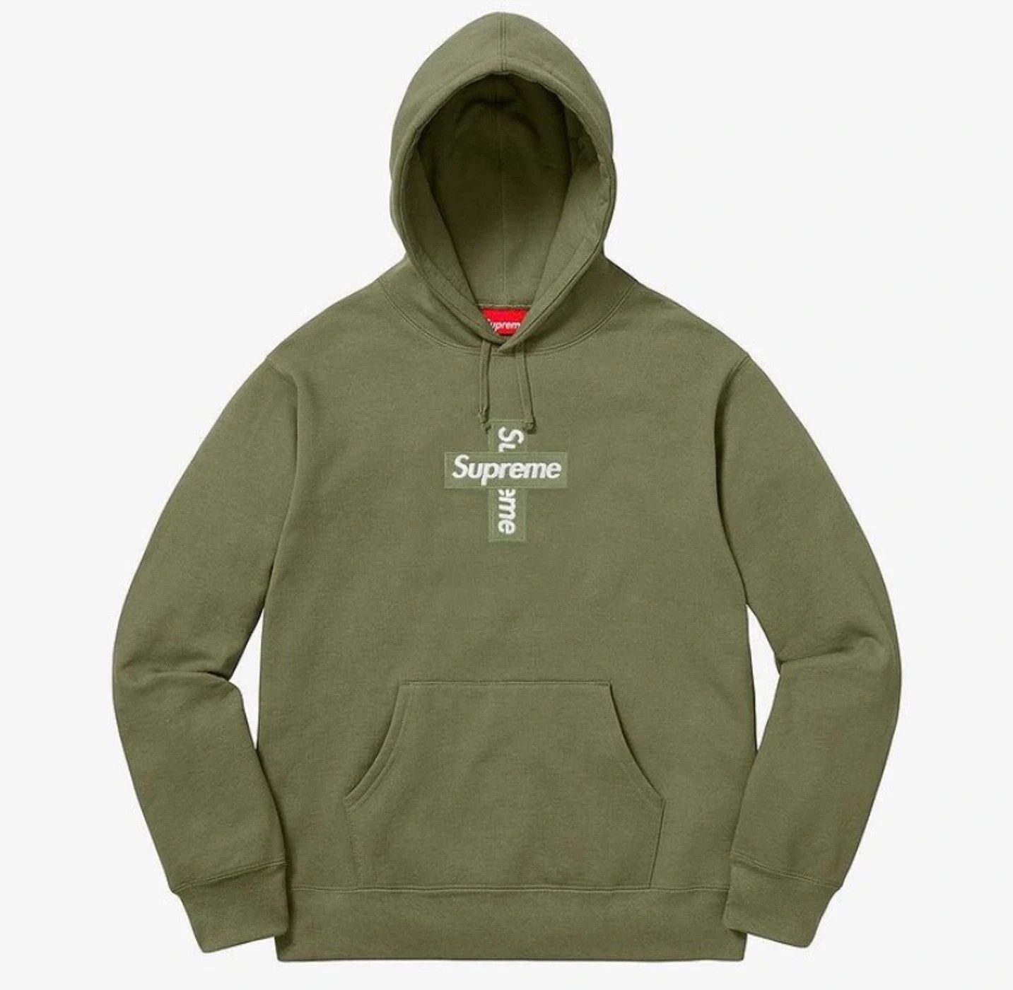 Supreme olive box logo hoodie store
