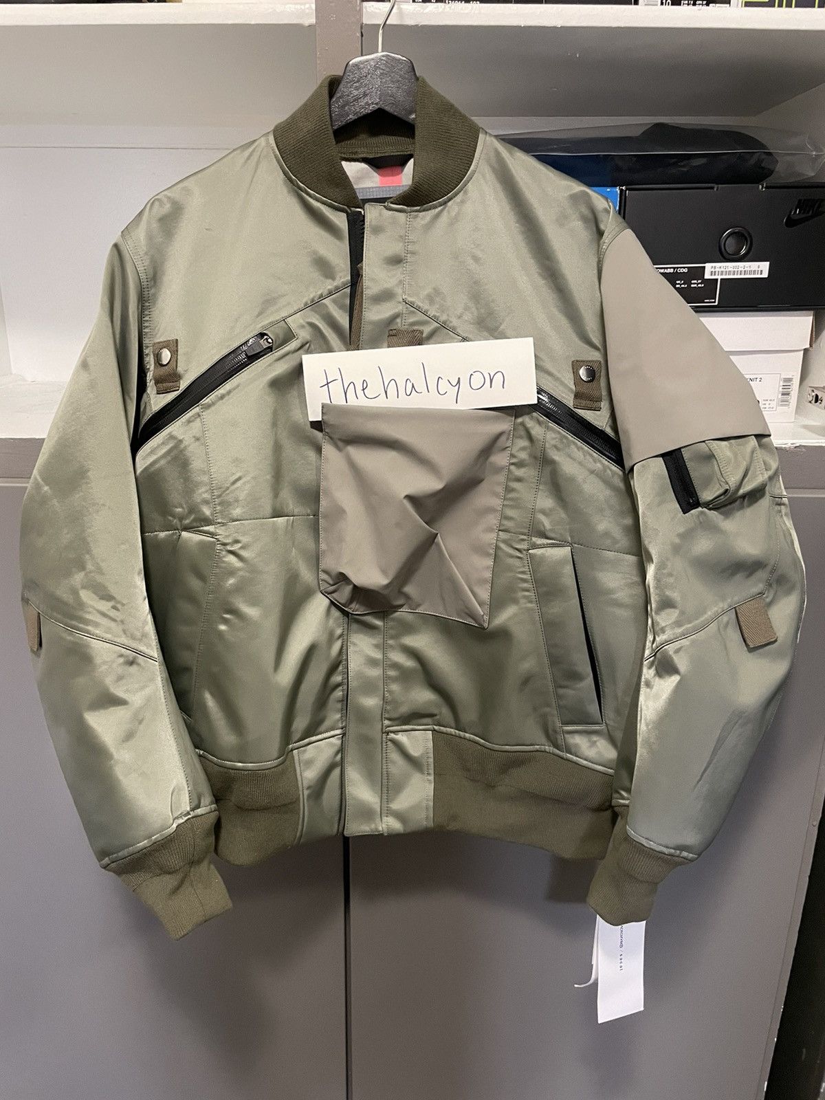 sacai ACRONYM BOMBER JACKET Khaki 1 - ナイロンジャケット