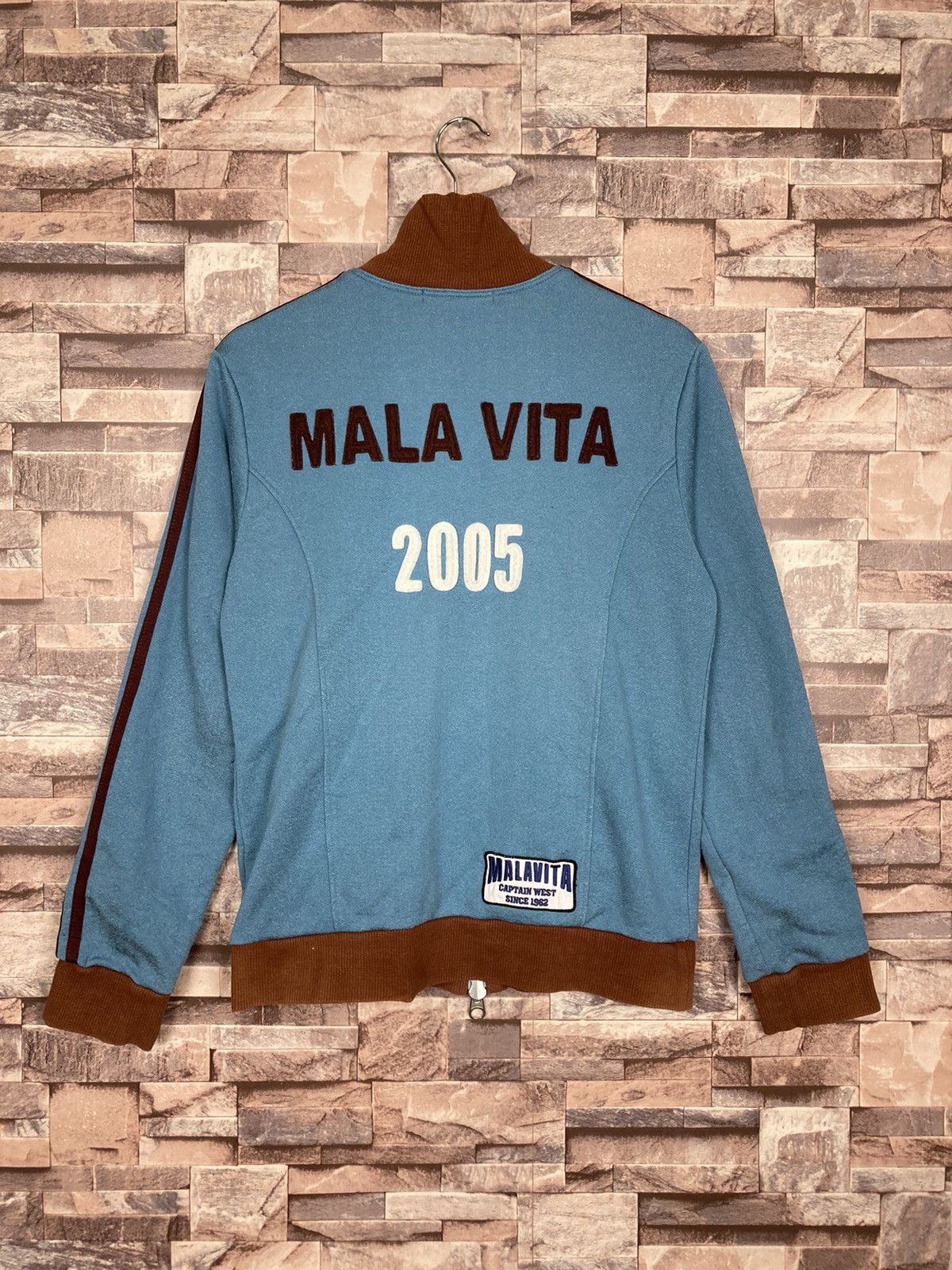 Japanese Brand Mala vita track top sweater italia flag #21-3 Size US M / EU 48-50 / 2 - 2 Thumbnail