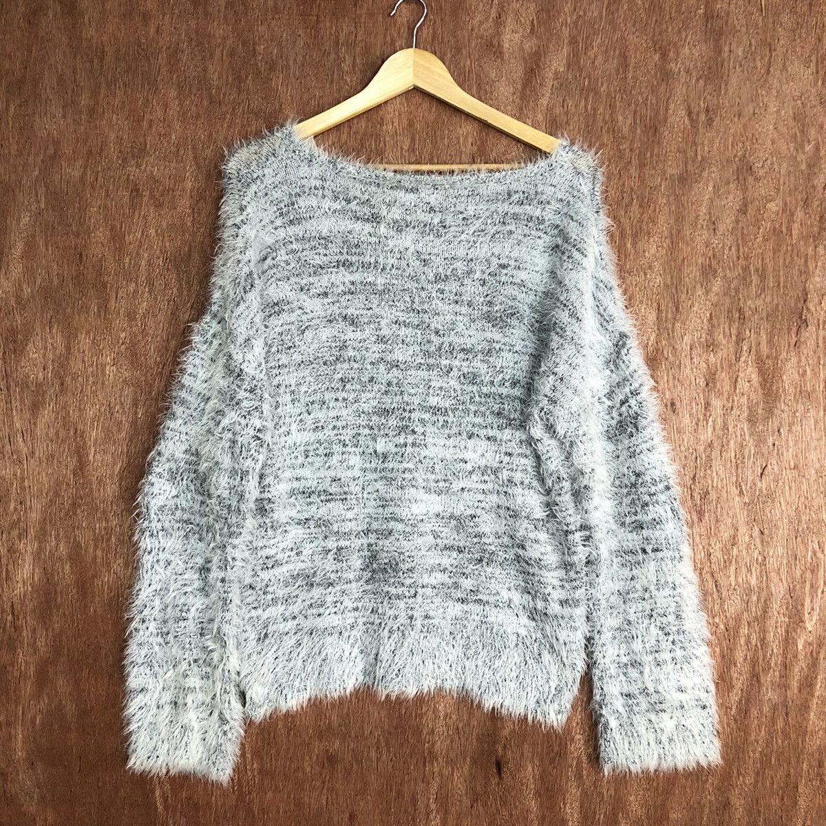 Homespun Knitwear × Japanese Brand Raf Raf Mohair Shag SHaggy Knitwear #0429 Size US L / EU 52-54 / 3 - 10 Thumbnail