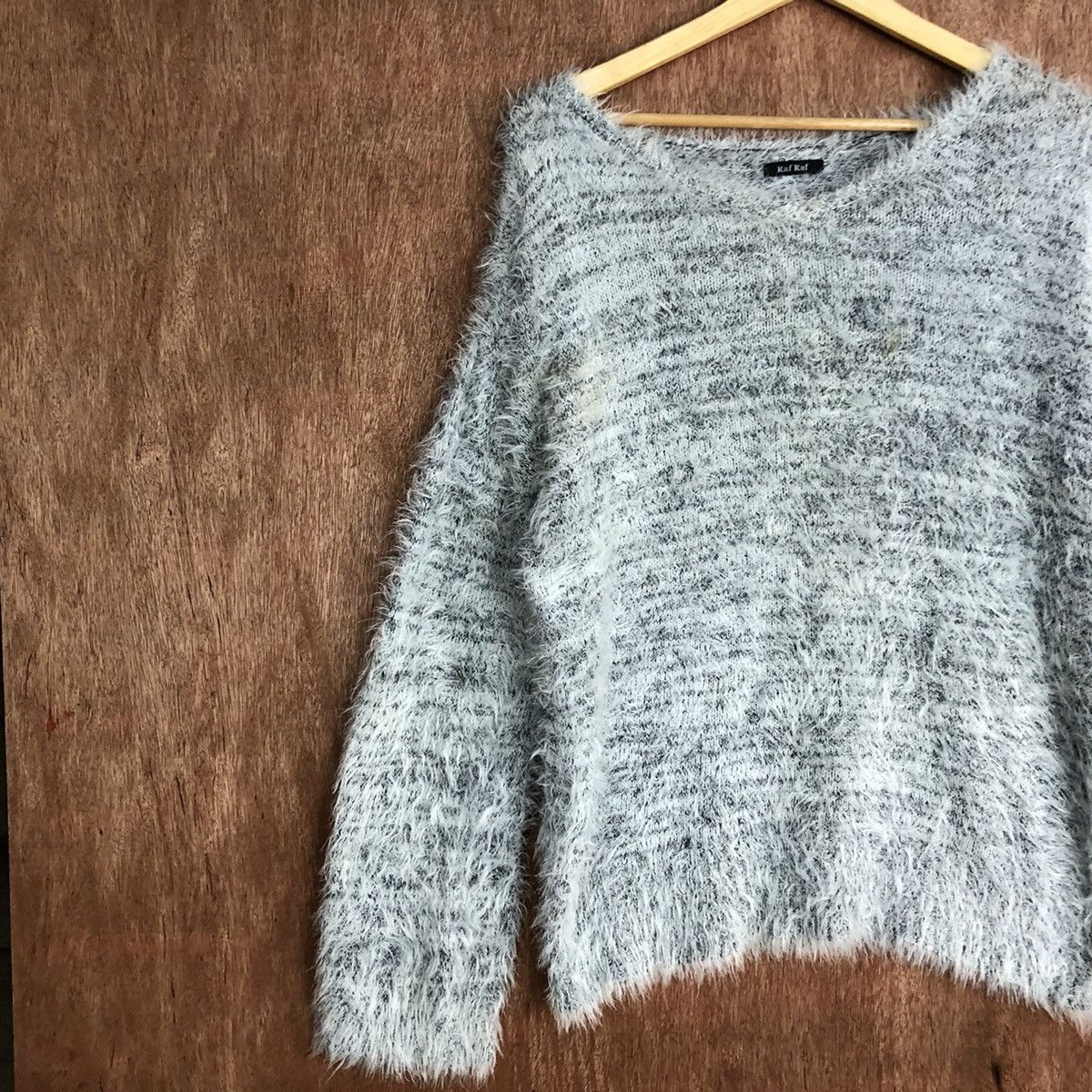 Homespun Knitwear × Japanese Brand Raf Raf Mohair Shag SHaggy Knitwear #0429 Size US L / EU 52-54 / 3 - 7 Thumbnail