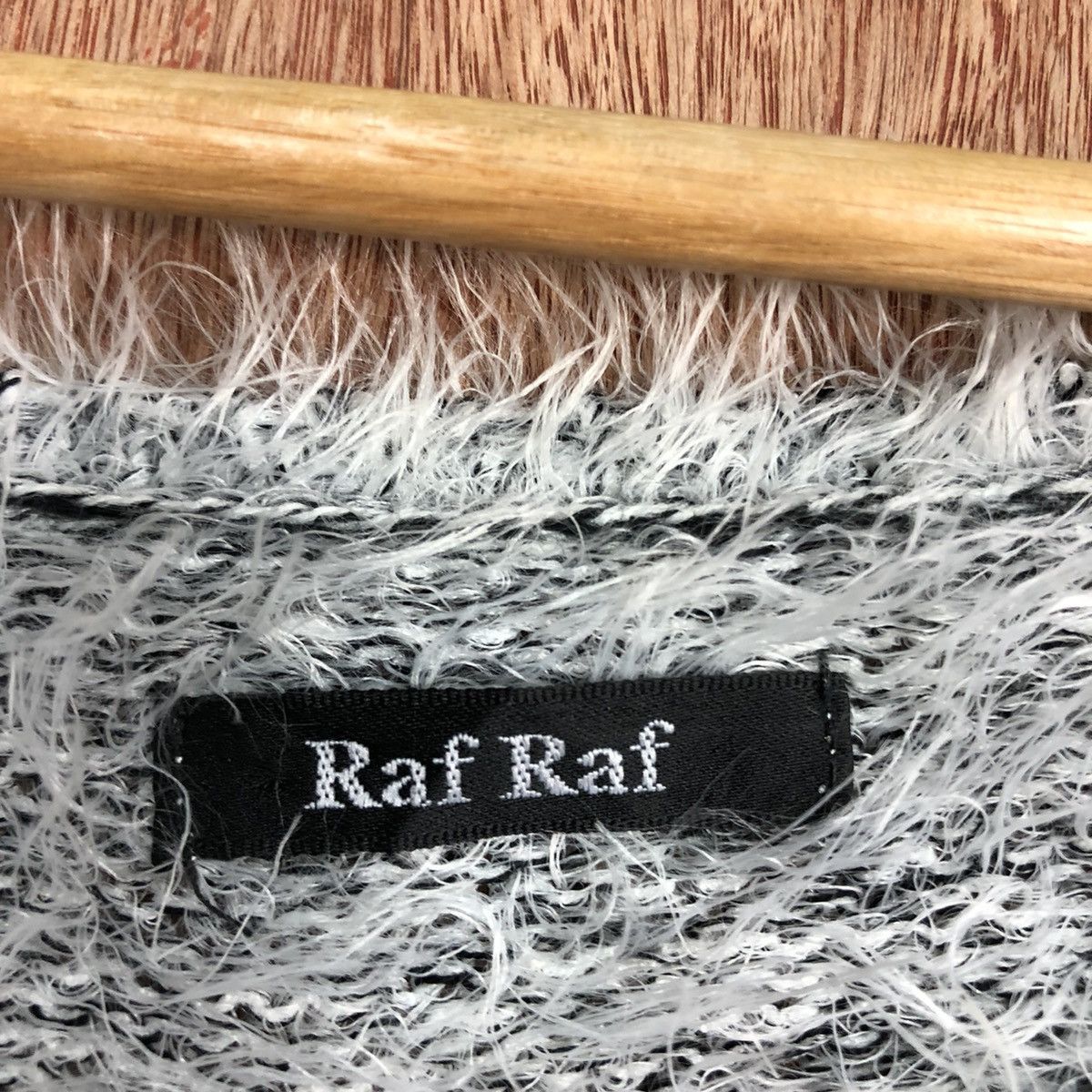Homespun Knitwear × Japanese Brand Raf Raf Mohair Shag SHaggy Knitwear #0429 Size US L / EU 52-54 / 3 - 9 Thumbnail