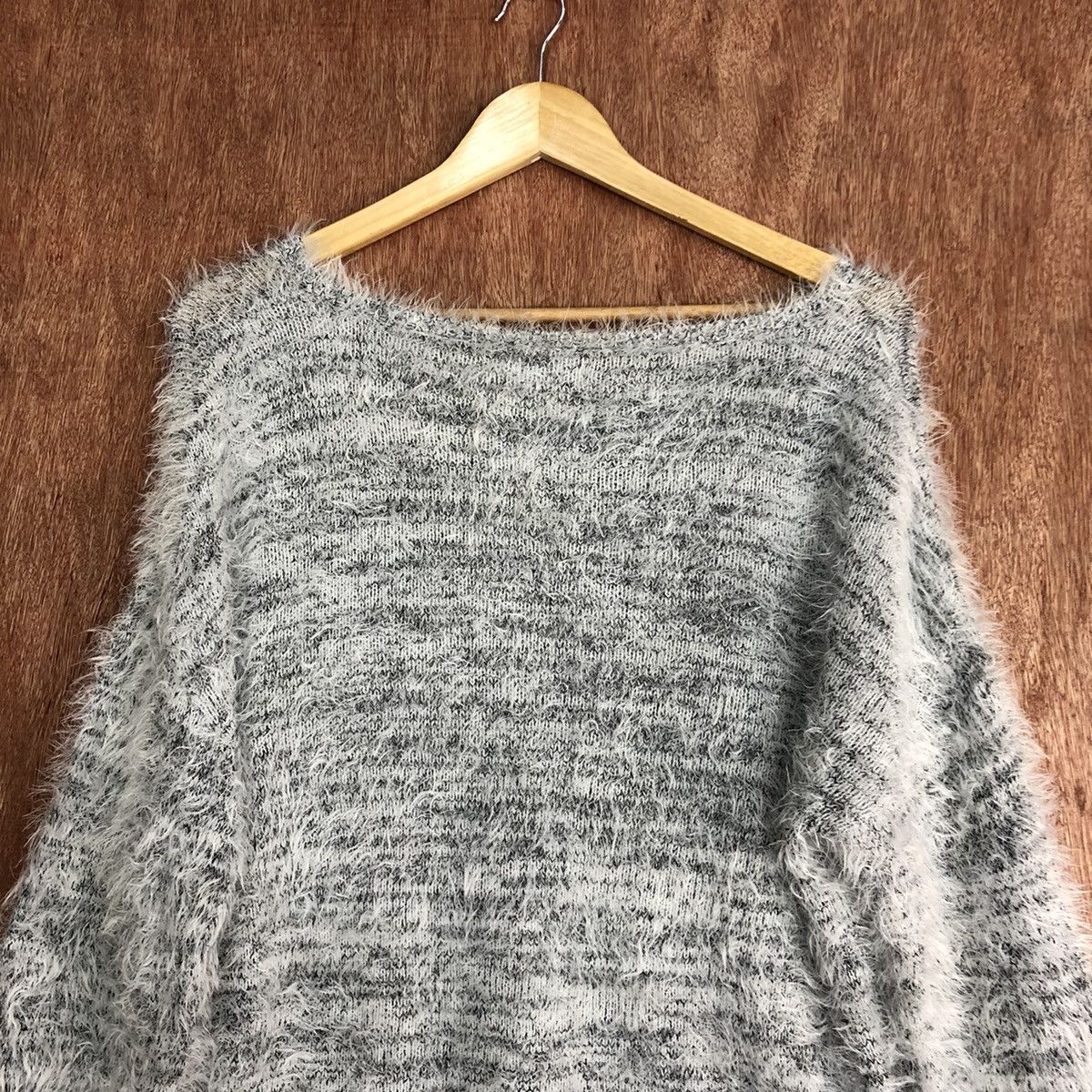 Homespun Knitwear × Japanese Brand Raf Raf Mohair Shag SHaggy Knitwear #0429 Size US L / EU 52-54 / 3 - 11 Thumbnail