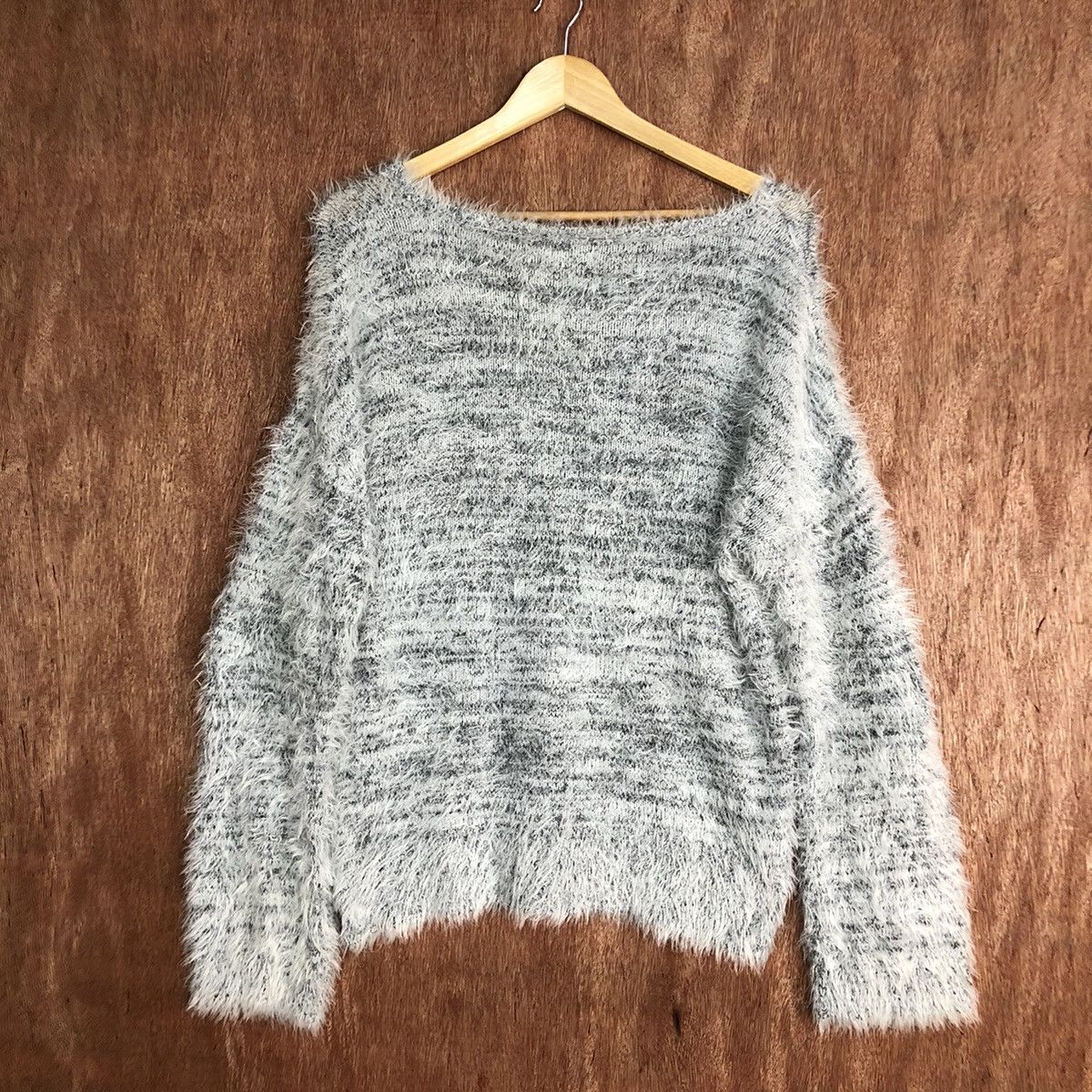 Homespun Knitwear × Japanese Brand Raf Raf Mohair Shag SHaggy Knitwear #0429 Size US L / EU 52-54 / 3 - 12 Thumbnail