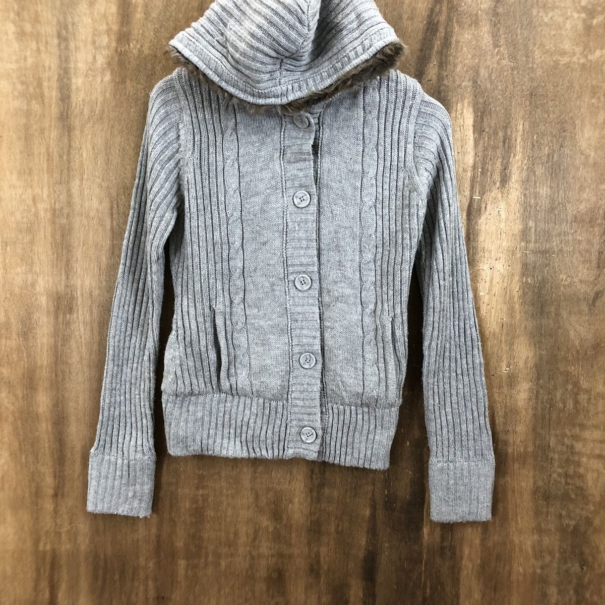 Aran Isles Knitwear Vintage Back Number Grey Knitwear Sweater Hoodies #160 Size US M / EU 48-50 / 2 - 3 Thumbnail