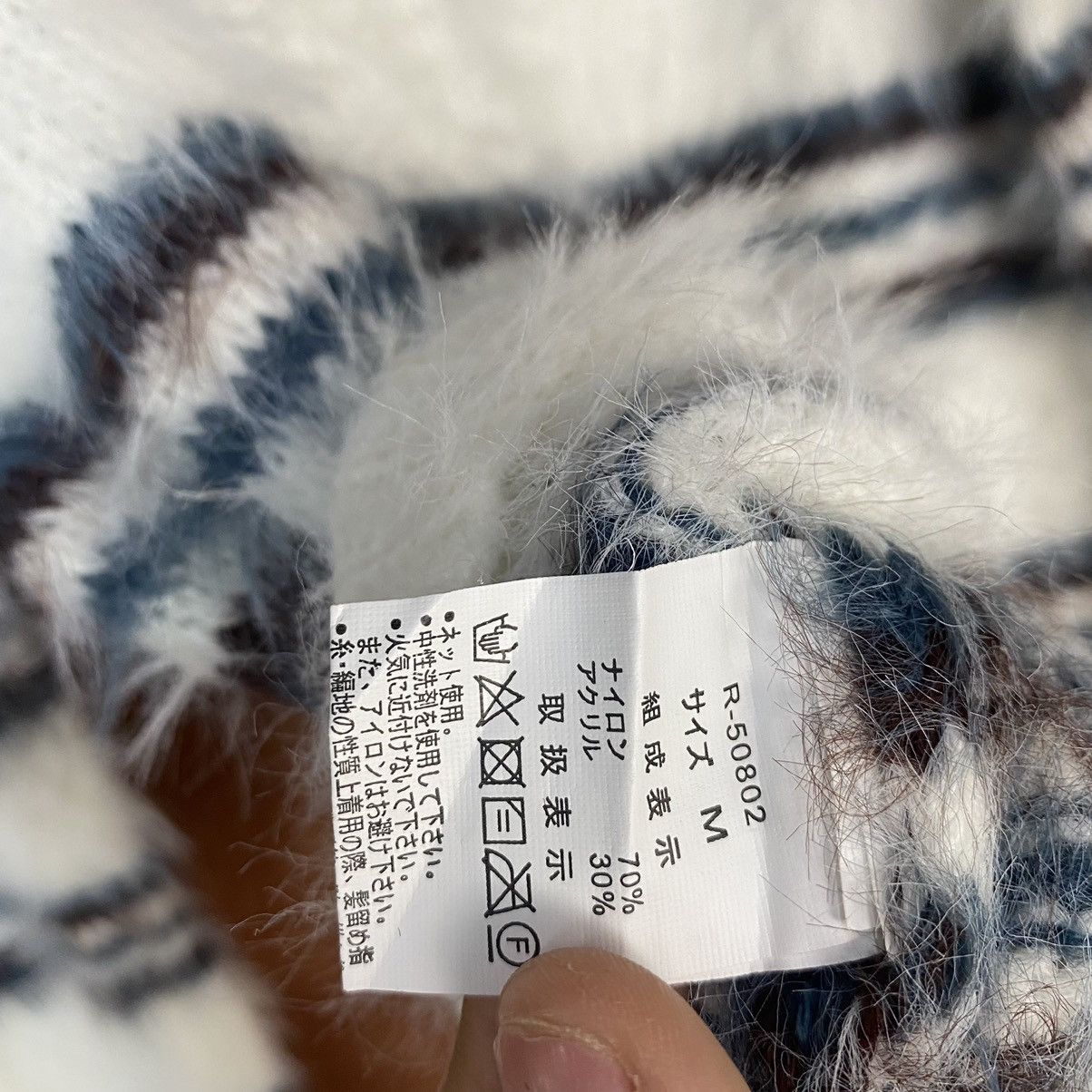 Homespun Knitwear × Japanese Brand × Solid and Striped Arrow Kurt Cobain style Stripe White Mohair Knitwear Size US M / EU 48-50 / 2 - 14 Thumbnail