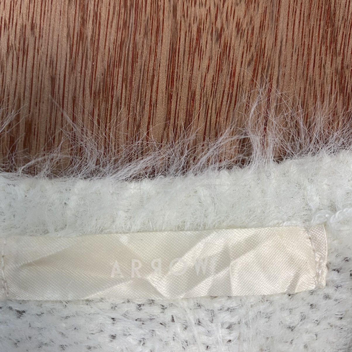 Homespun Knitwear × Japanese Brand × Solid and Striped Arrow Kurt Cobain style Stripe White Mohair Knitwear Size US M / EU 48-50 / 2 - 10 Thumbnail