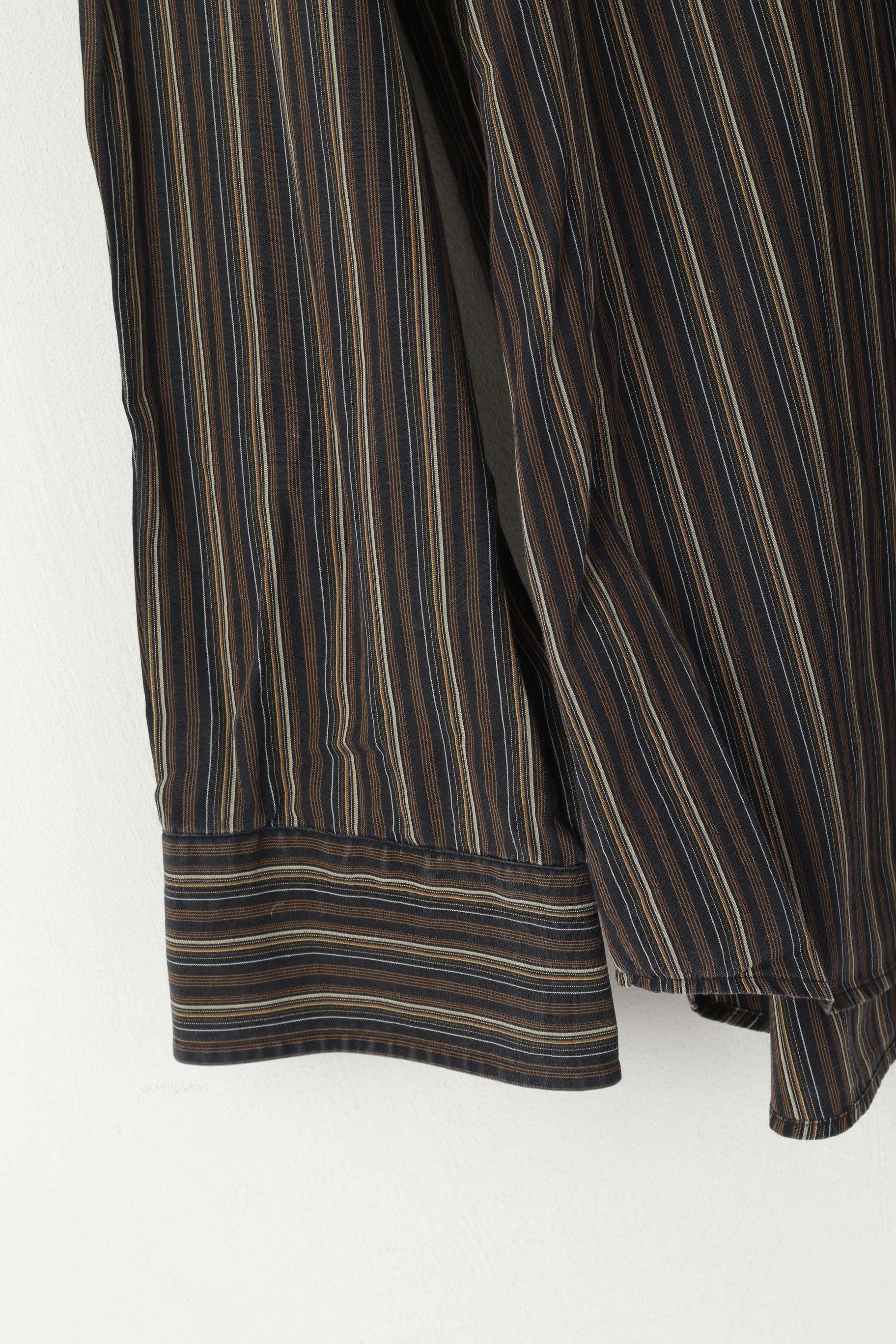 Hugo Boss Hugo Boss Men 17 43 XL Casual Shirt Brown Cotton 0622 Size US XL / EU 56 / 4 - 4 Thumbnail