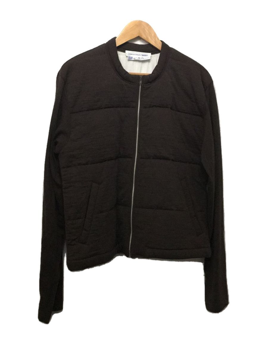 Jacket Brown Wool Plain Zip Up Long Sleeve