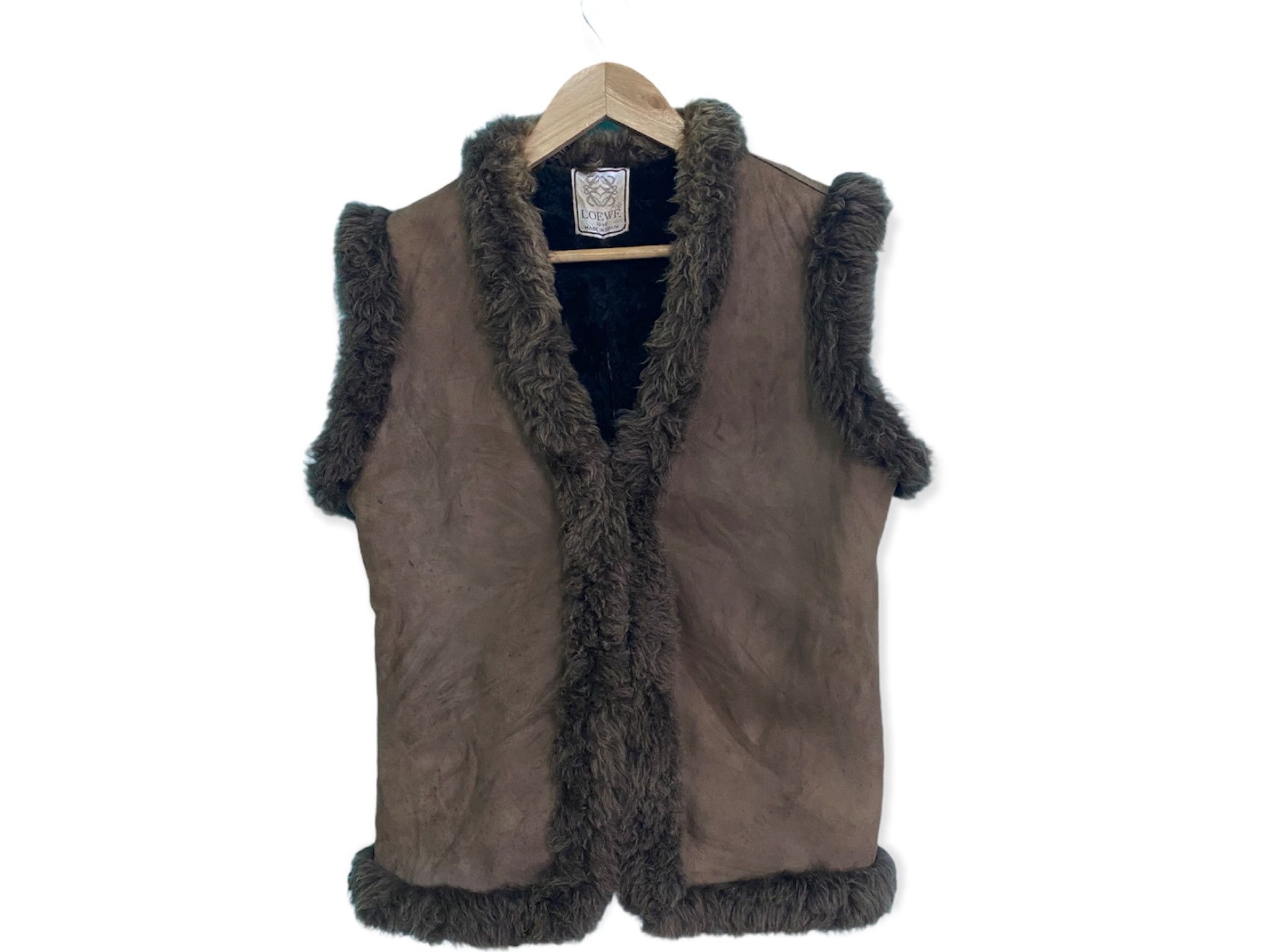 Vintage Vintage loewe leather fur vest Size US S / EU 44-46 / 1 - 1 Thumbnail