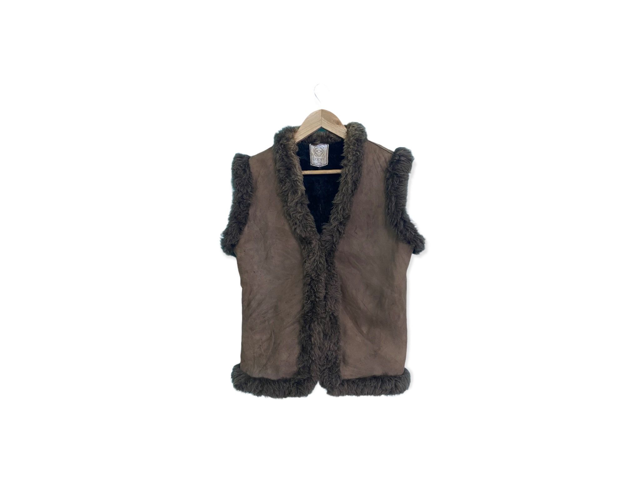 Vintage Vintage loewe leather fur vest Size US S / EU 44-46 / 1 - 2 Thumbnail
