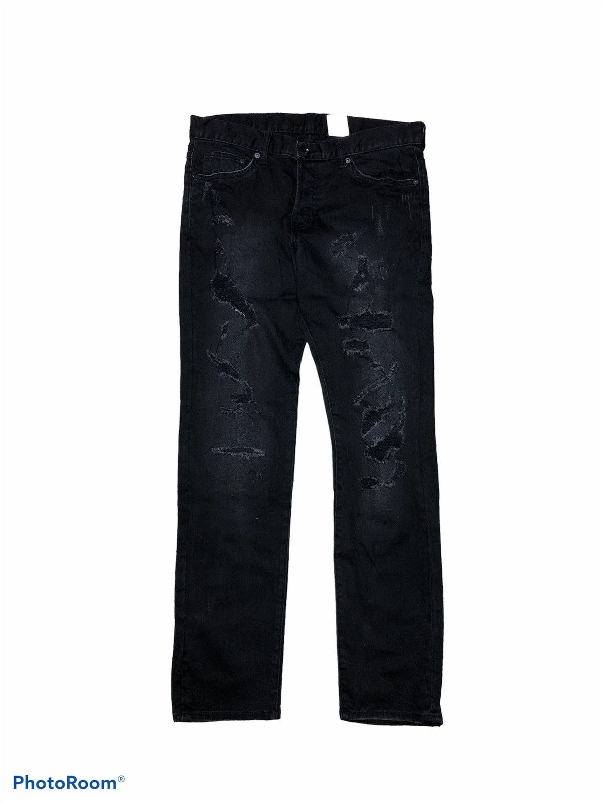 SLIM⚡️⚡️STRECTHABLE LOW WAIST DISTRESSED DENIM BY &DENIM