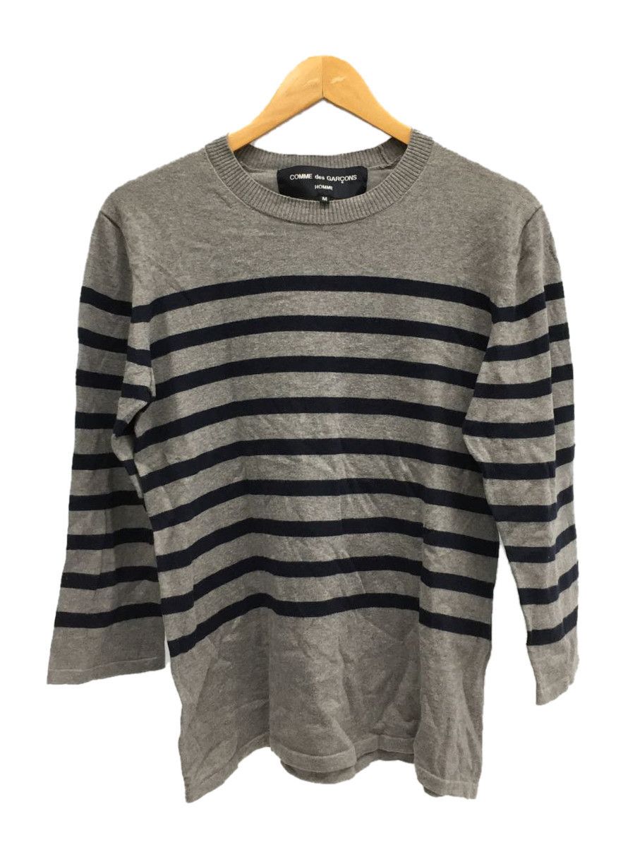 Sweater Navy Border Design Long Sleeve