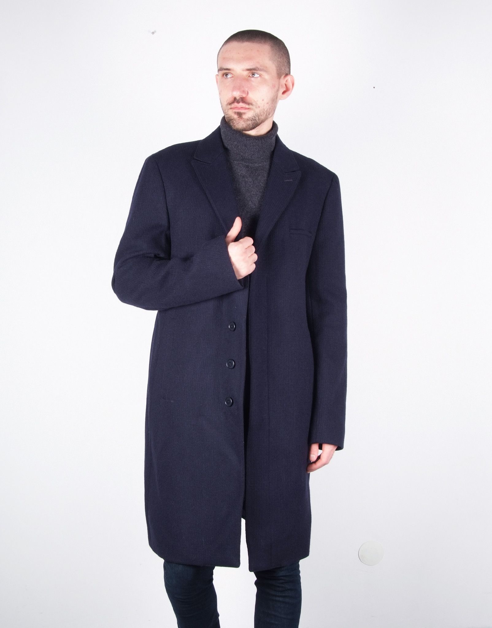 Calvin Klein NWOT Calvin Klein Blue Long Overcoat XL Size US XL / EU 56 / 4 - 2 Thumbnail