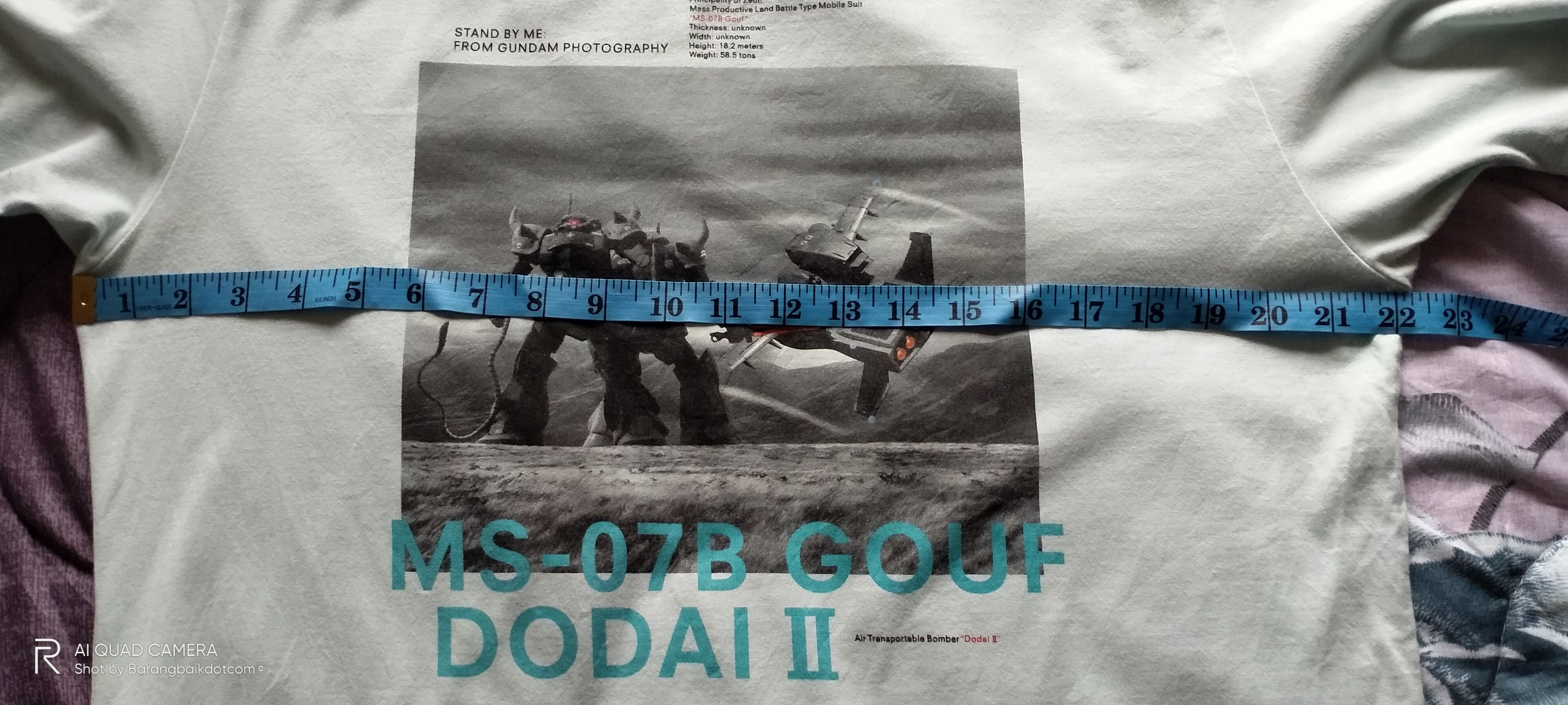 Japanese Brand Bandai Robots Mobile Suit Gundam Dodai II still photo tee Size US XL / EU 56 / 4 - 5 Thumbnail