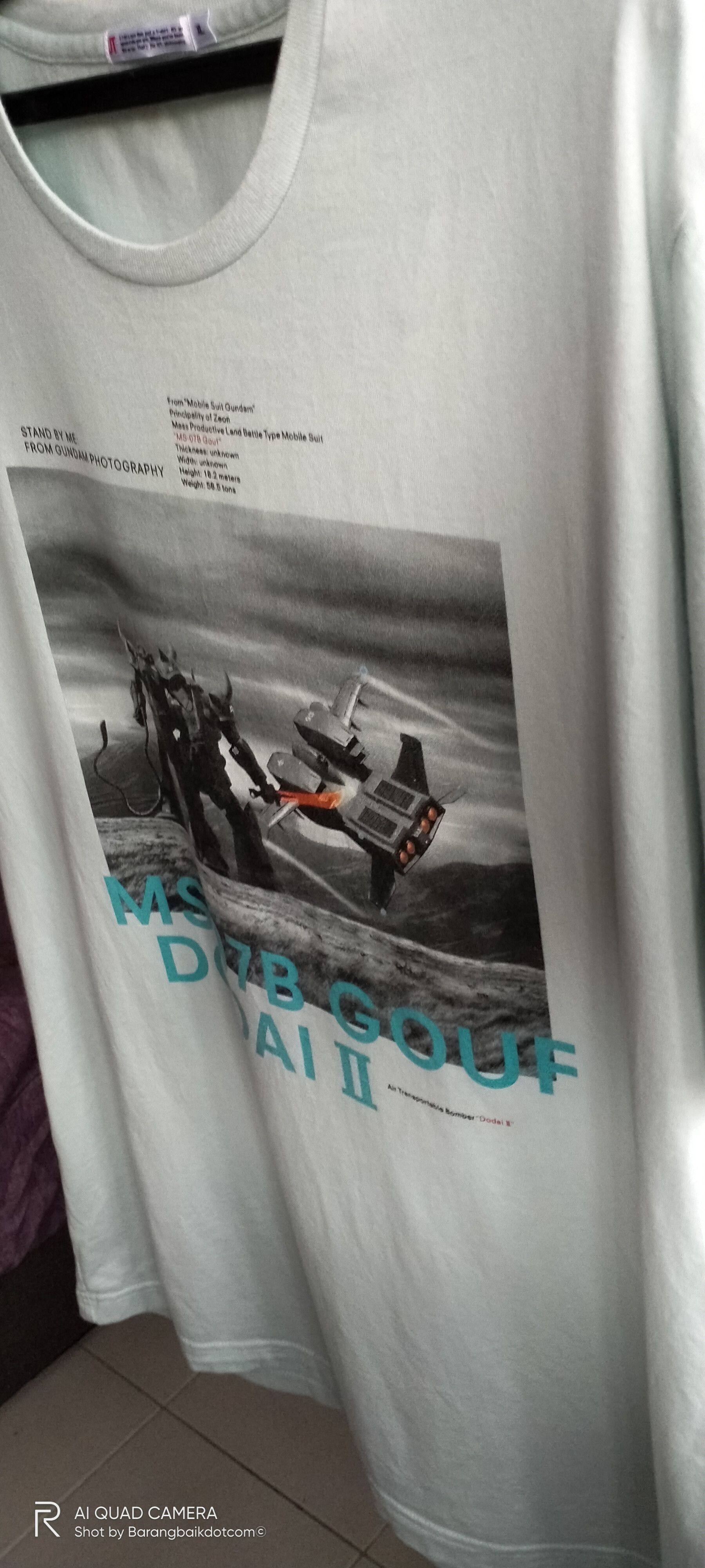 Japanese Brand Bandai Robots Mobile Suit Gundam Dodai II still photo tee Size US XL / EU 56 / 4 - 3 Thumbnail