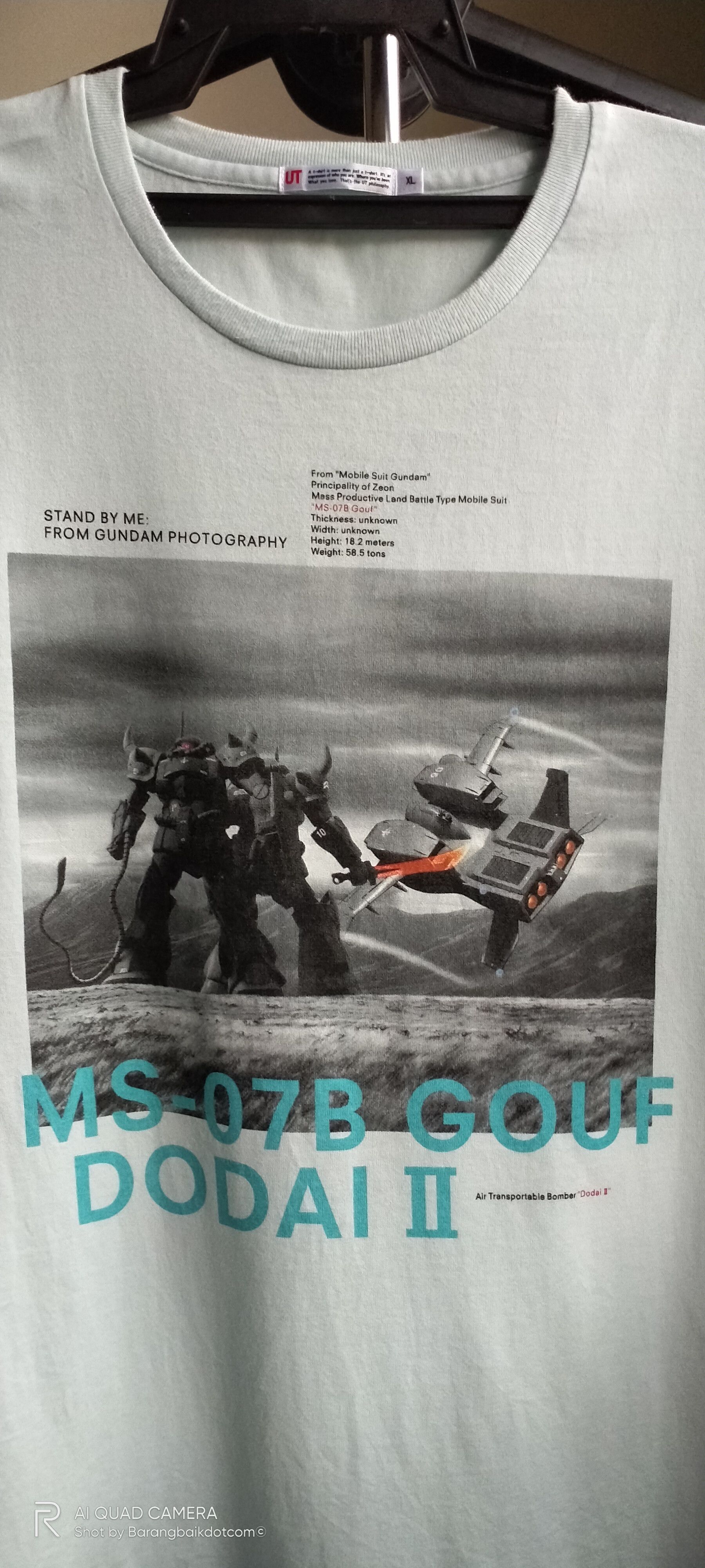 Japanese Brand Bandai Robots Mobile Suit Gundam Dodai II still photo tee Size US XL / EU 56 / 4 - 8 Thumbnail