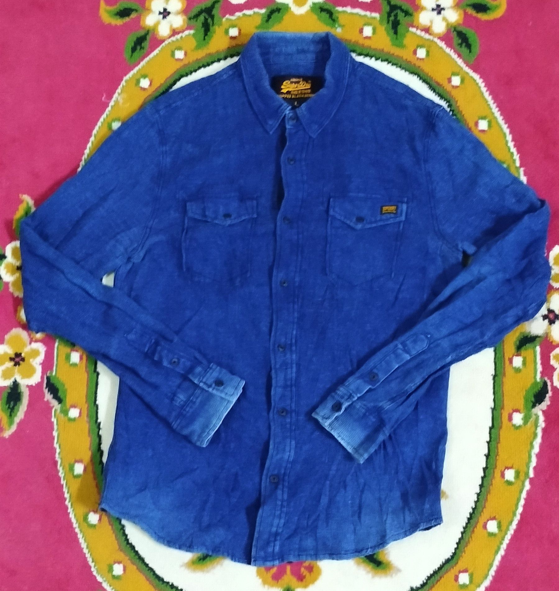 Japanese Brand × Superdry Superdry blue denim l/s button up shirt Size US L / EU 52-54 / 3 - 1 Thumbnail