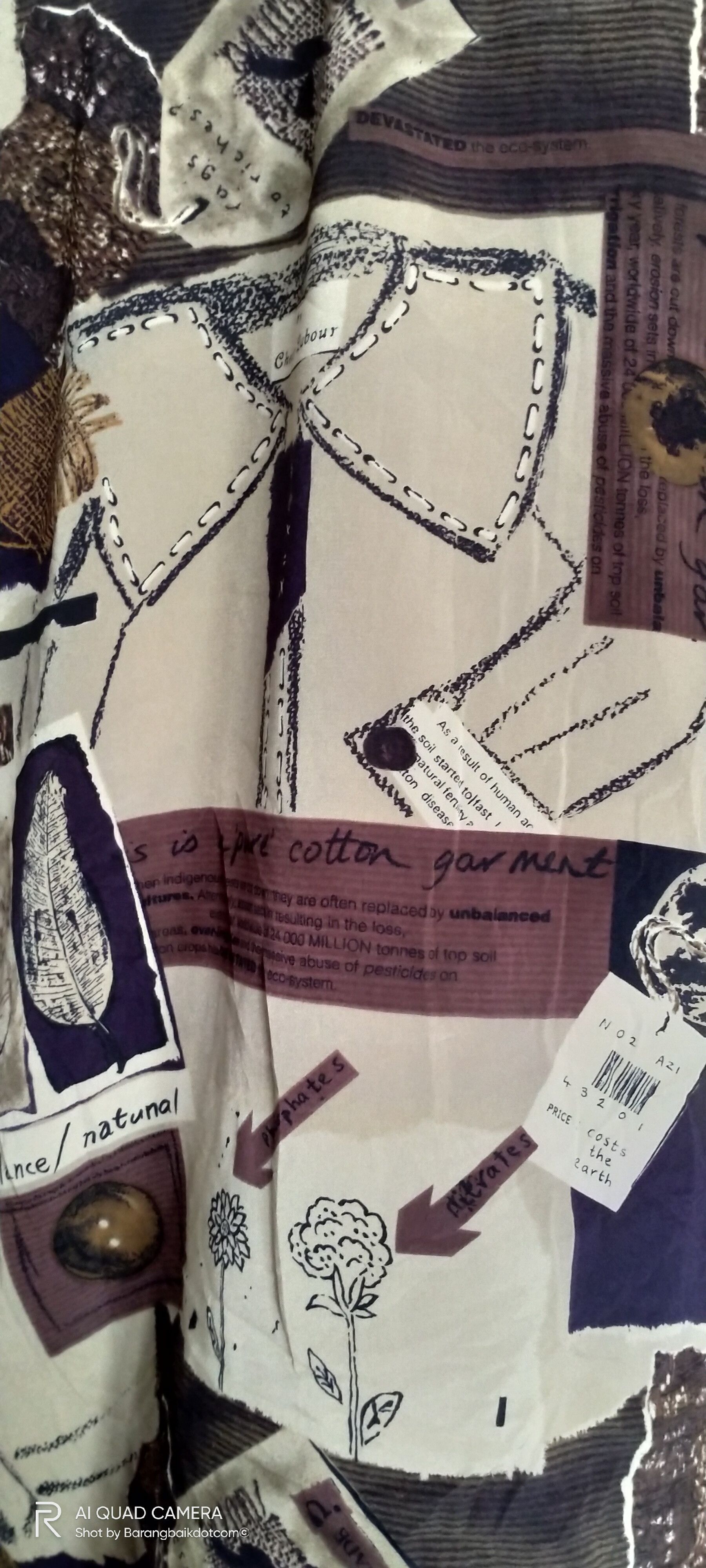 Japanese Brand × Vintage Abstract Environmental wording fullprint button jacket Size US XL / EU 56 / 4 - 6 Thumbnail