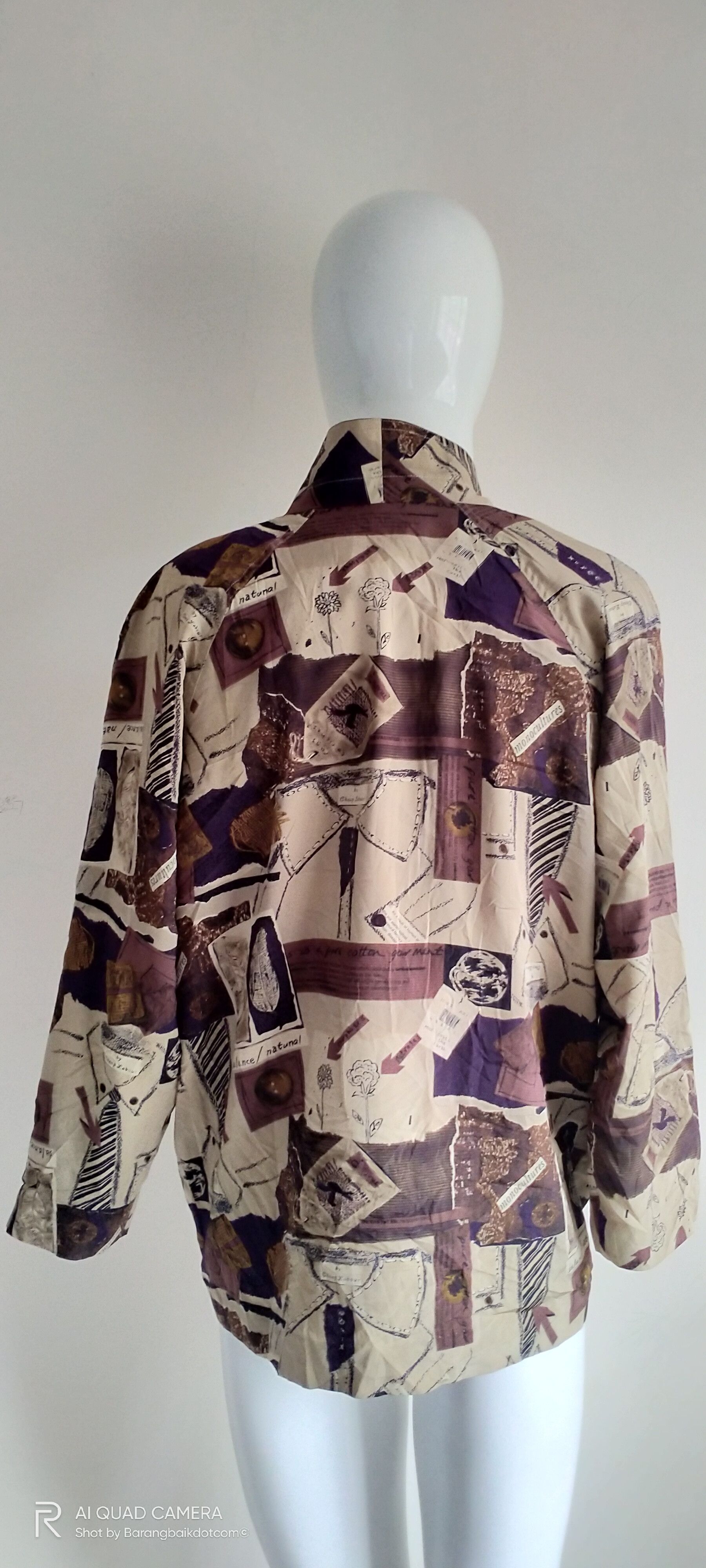Japanese Brand × Vintage Abstract Environmental wording fullprint button jacket Size US XL / EU 56 / 4 - 3 Thumbnail