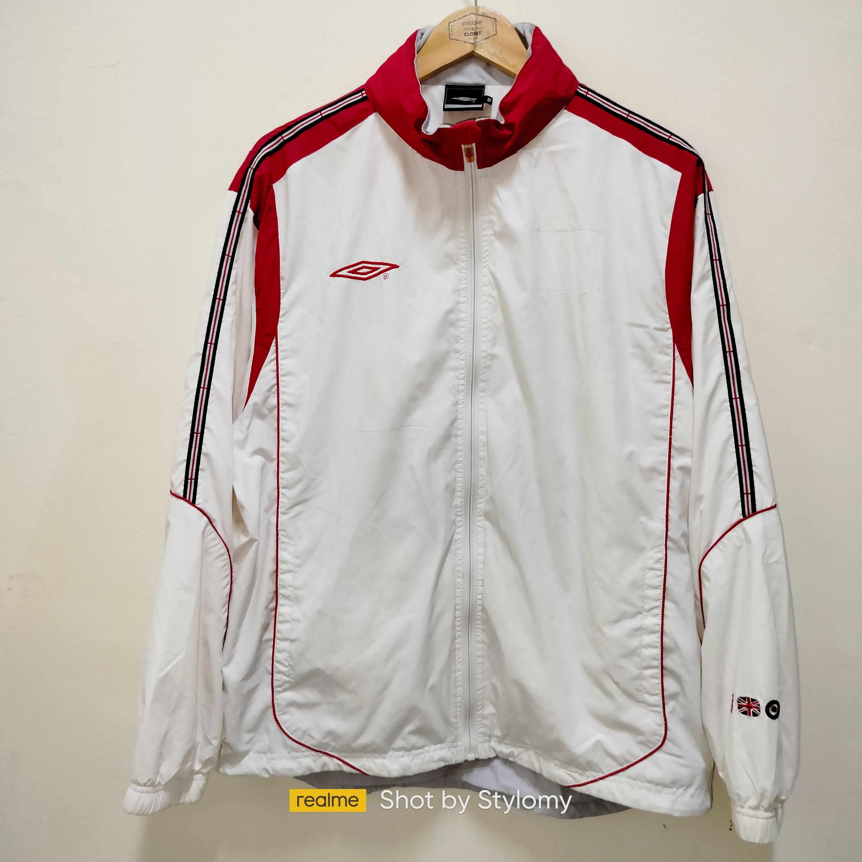 ENGLAND 1990 1992 FOOTBALL SOCCER SCHELL TRACK JACKET UMBRO