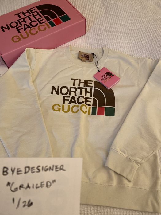 NWT SOLD OUT Gucci x The North Face Crew Neck Sweater Sweatshirt S fits  Like M
