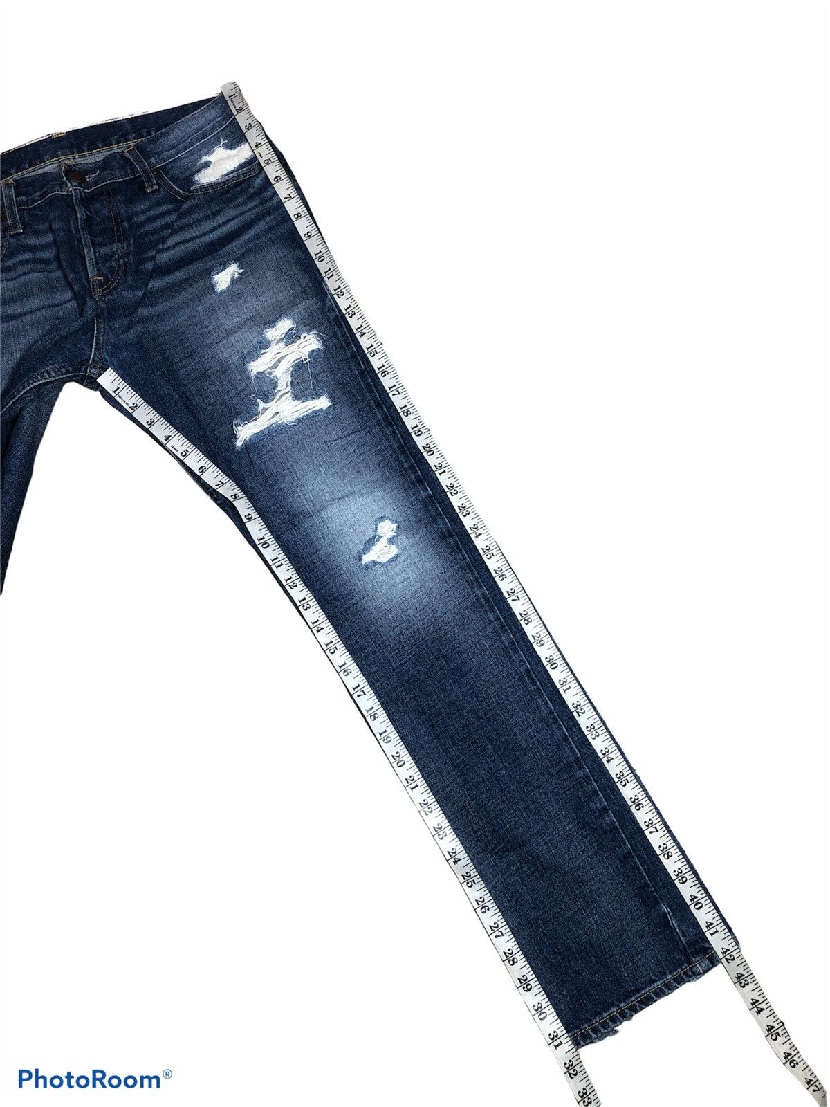 Hollister HOLLISTER DISTRESSED WASHED BLUE DENIM Size US 32 / EU 48 - 8 Thumbnail