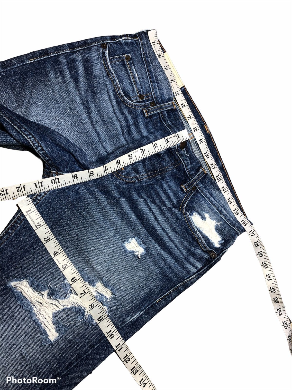 Hollister HOLLISTER DISTRESSED WASHED BLUE DENIM Size US 32 / EU 48 - 6 Thumbnail