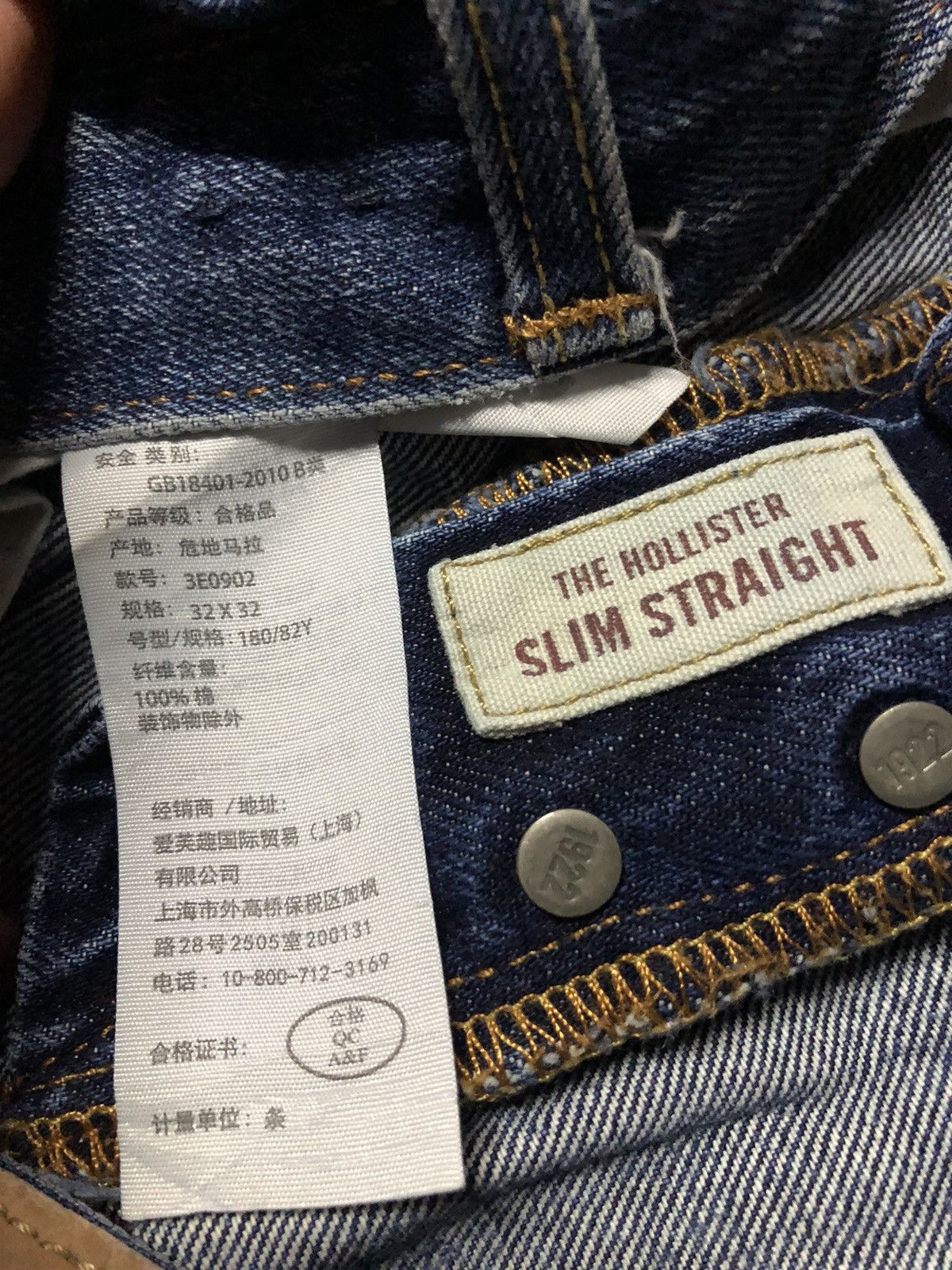 Hollister HOLLISTER DISTRESSED WASHED BLUE DENIM Size US 32 / EU 48 - 4 Thumbnail