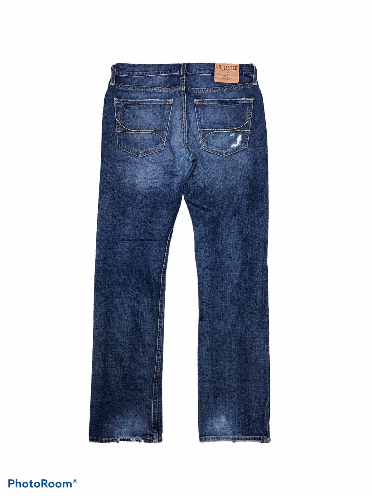 Hollister HOLLISTER DISTRESSED WASHED BLUE DENIM Size US 32 / EU 48 - 2 Thumbnail