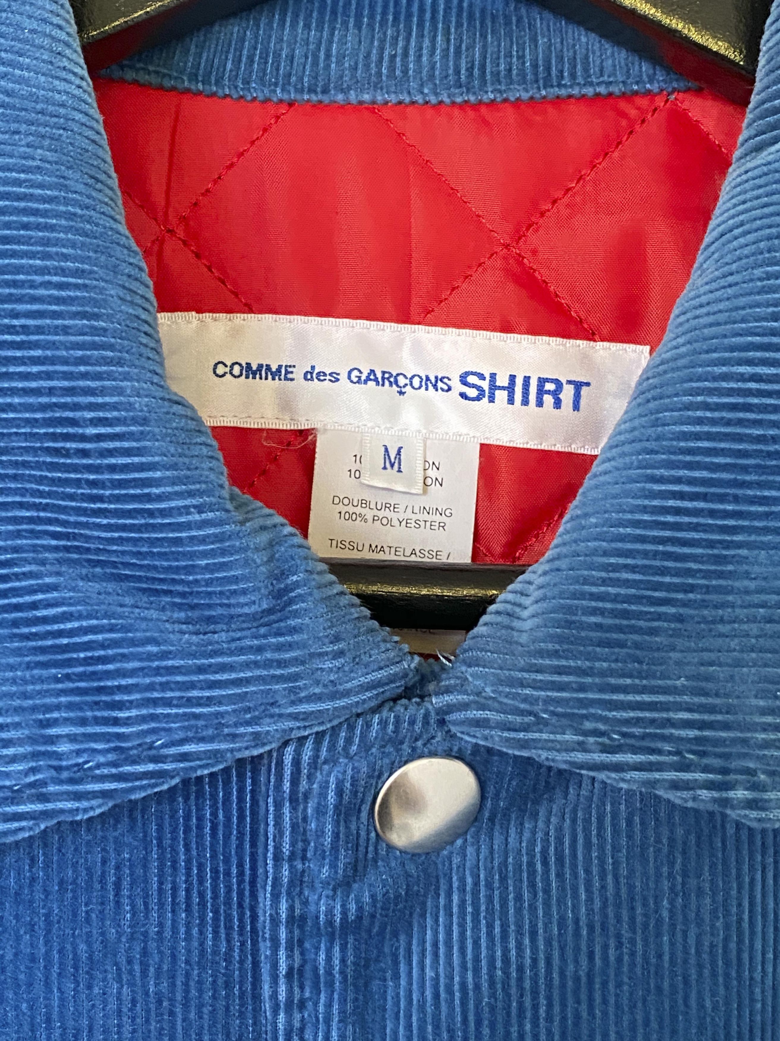 Comme des Garcons Shirt Commes Des Garcons Shirt Blue Corduroy Coach Jacket  | Grailed