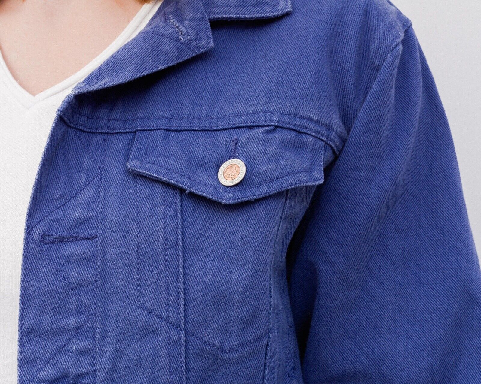 Other × Vintage 90's Women's XS Jacket Blazer Denim Button Up Purple Cropped Size XS / US 0-2 / IT 36-38 - 6 Thumbnail