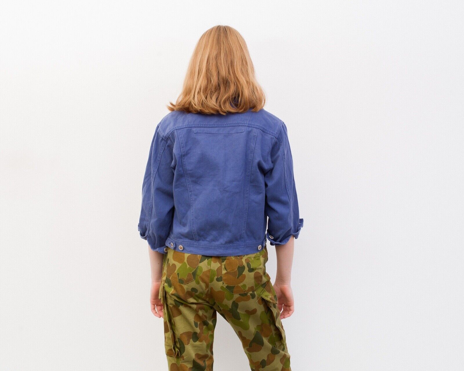 Other × Vintage 90's Women's XS Jacket Blazer Denim Button Up Purple Cropped Size XS / US 0-2 / IT 36-38 - 5 Thumbnail